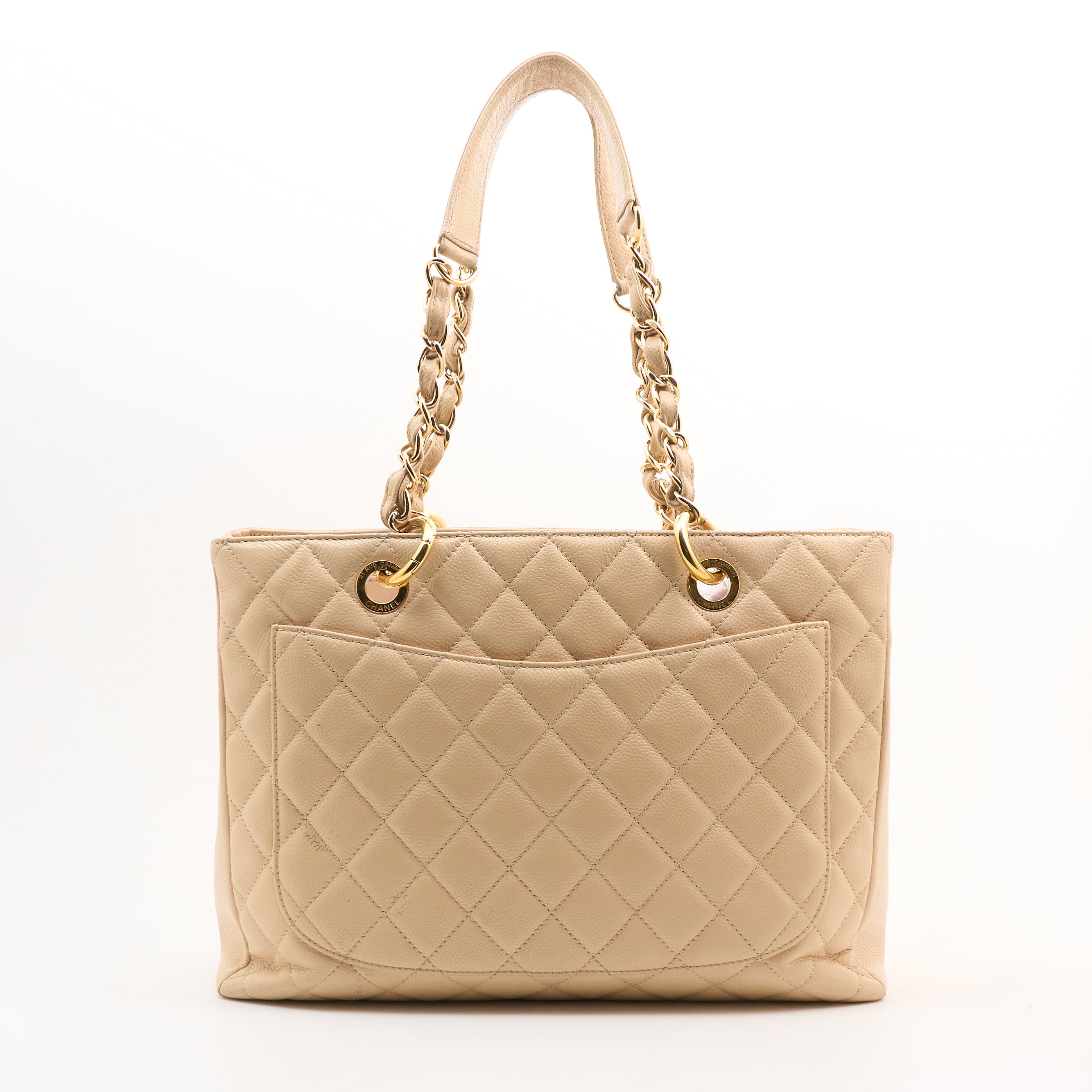 Chanel GST Beige Caviar GHW