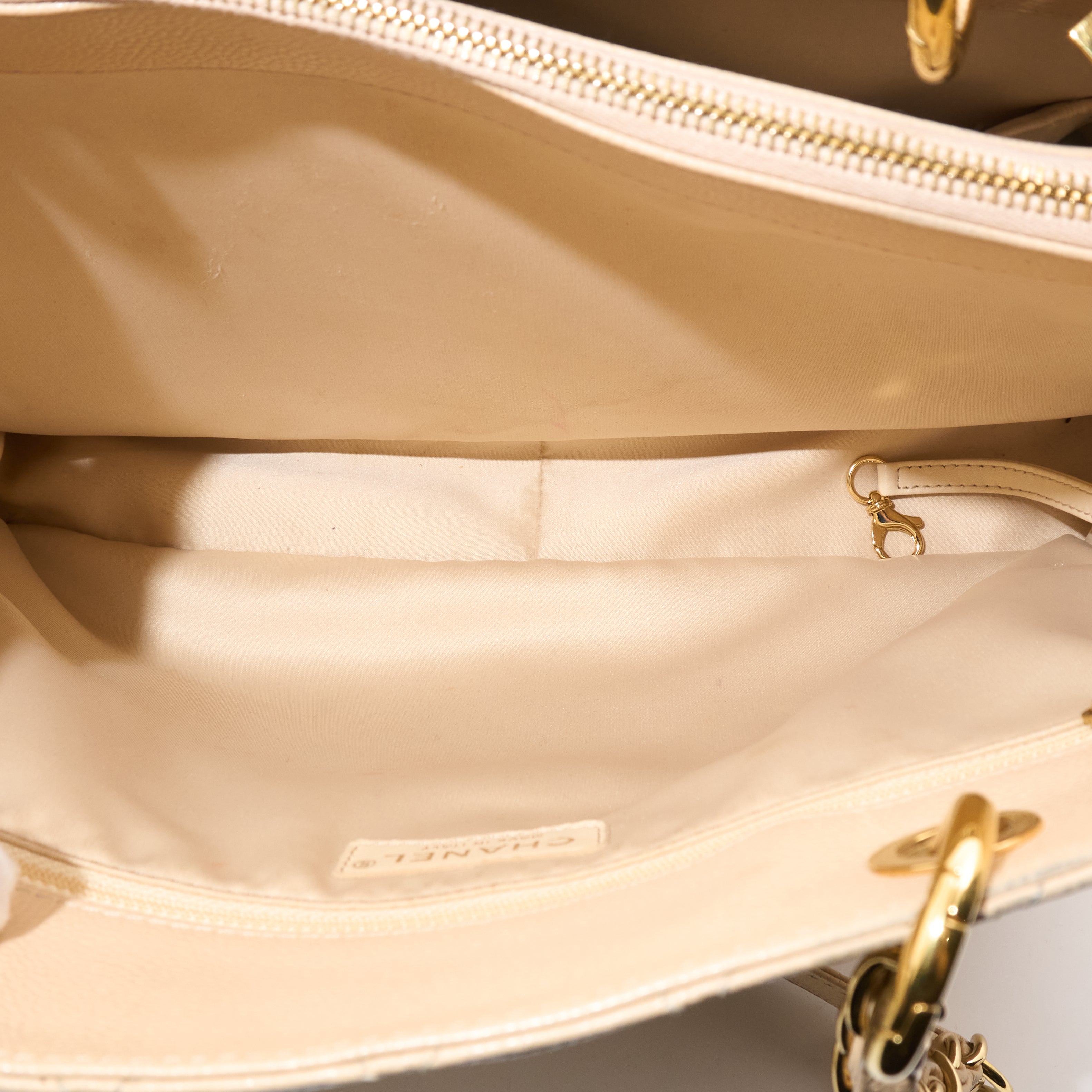 Chanel GST Beige Caviar GHW