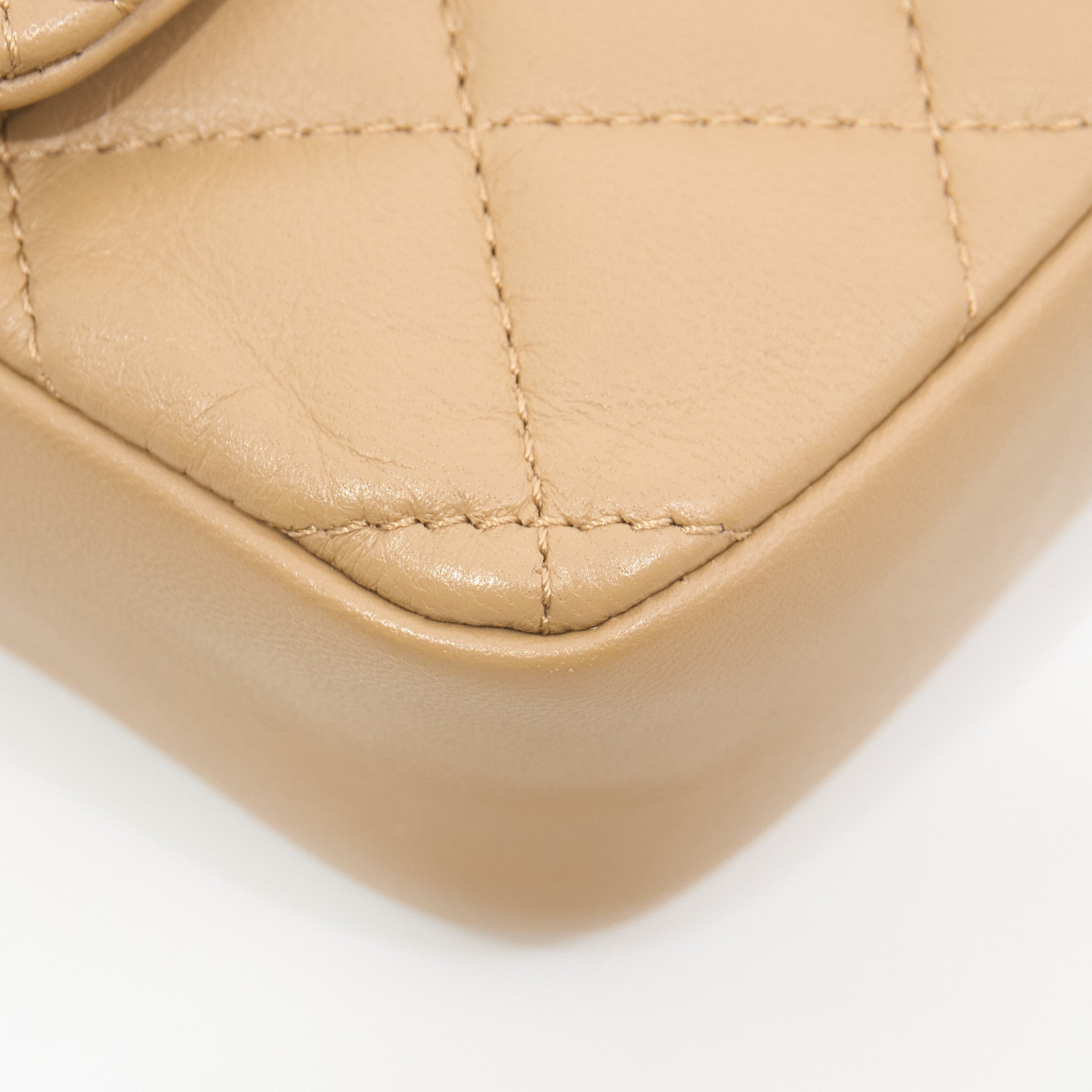 Chanel Mini Heart Charms Beige Flap Bag