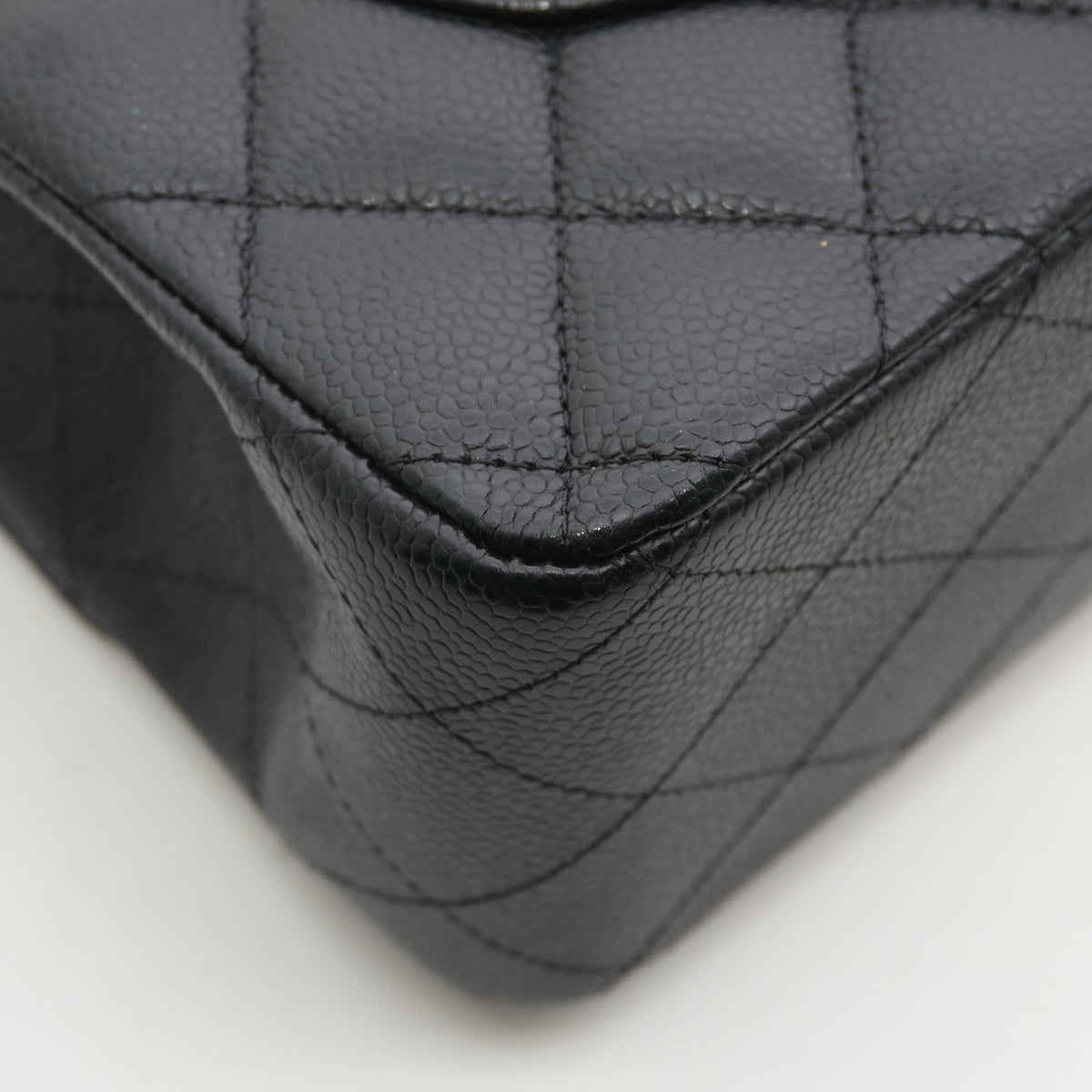 Chanel Jumbo Black Caviar Bag SHW