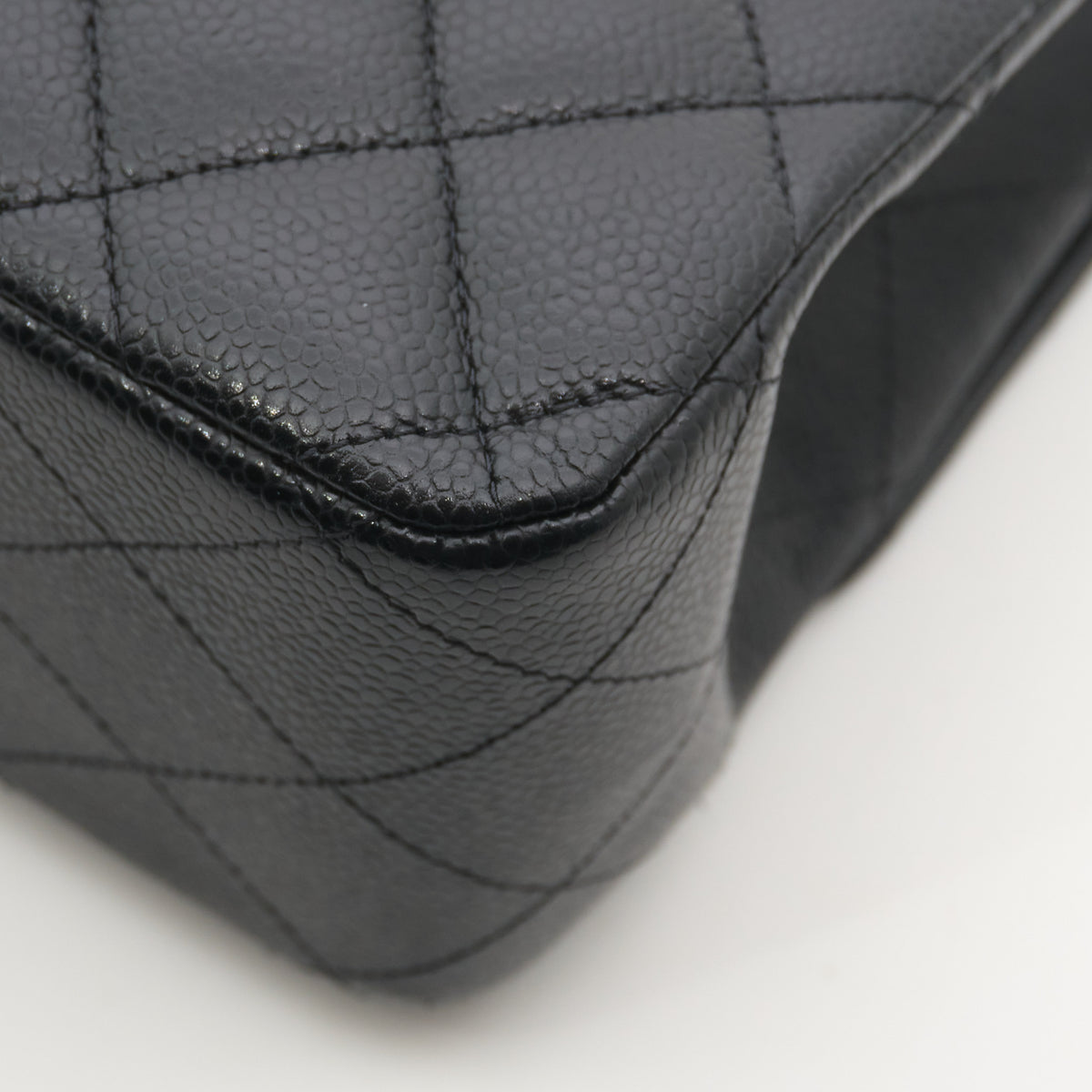 Chanel Jumbo Black Caviar Bag SHW