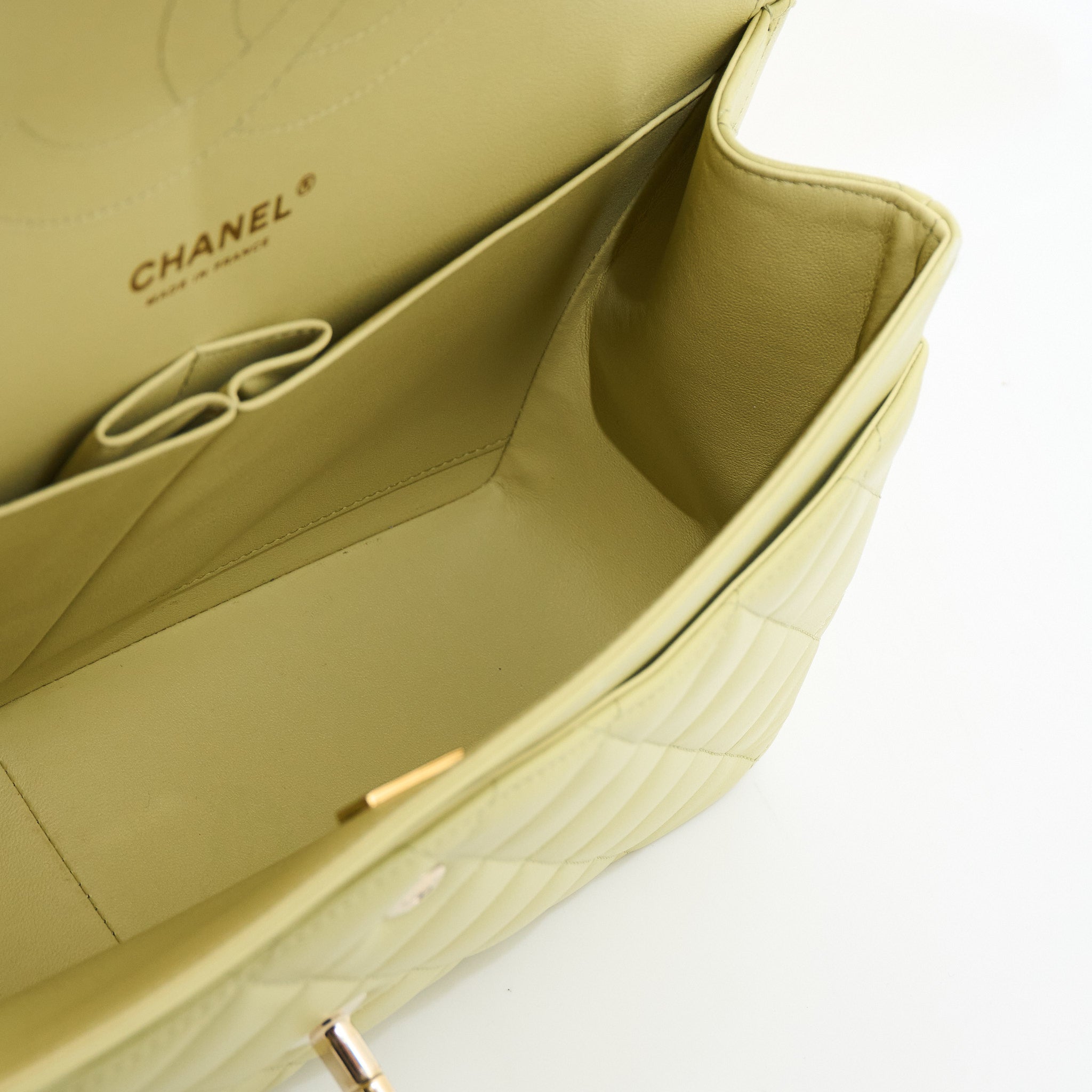 Chanel Jumbo Classic Double Flap in Light Green With LGHW