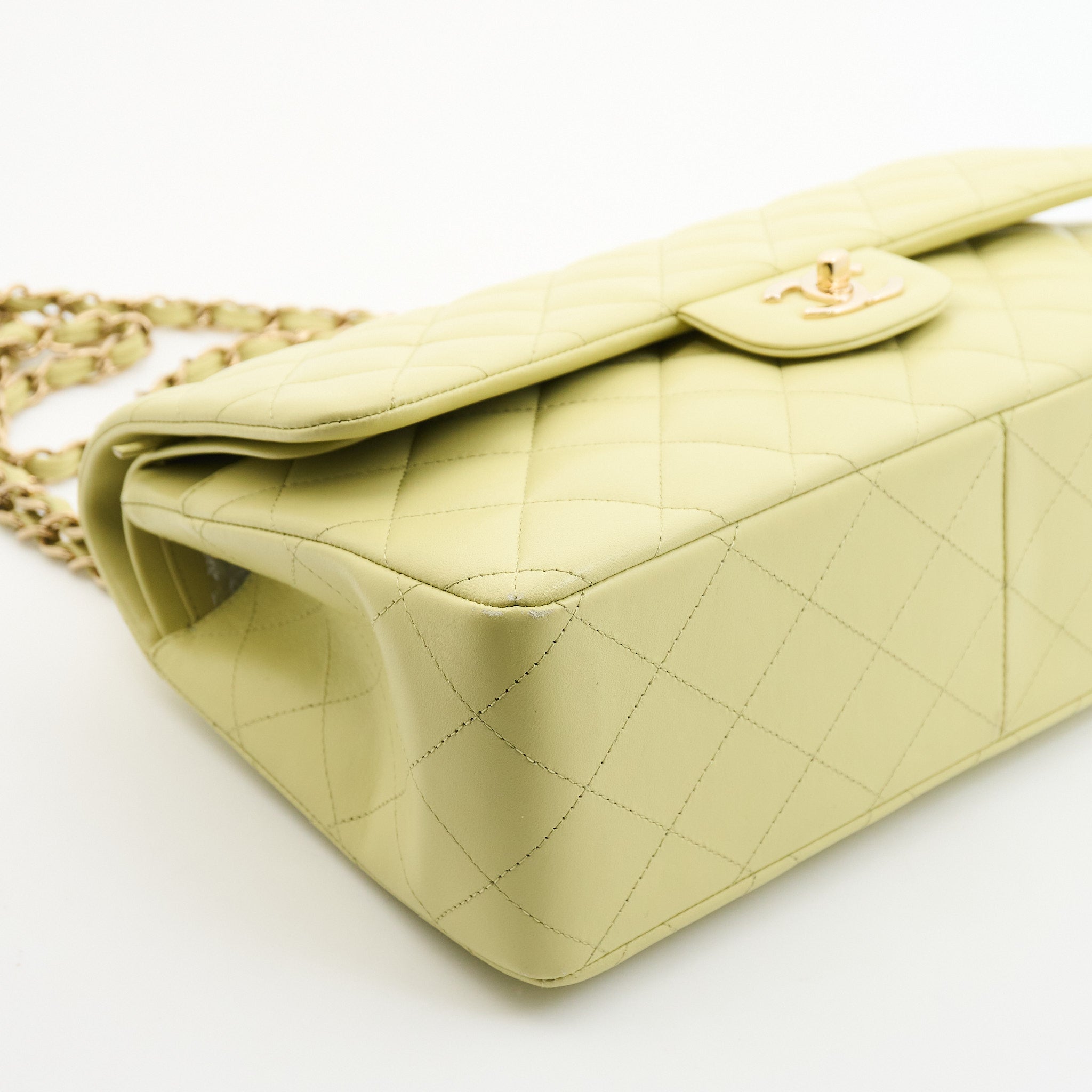 Chanel Jumbo Classic Double Flap in Light Green With LGHW