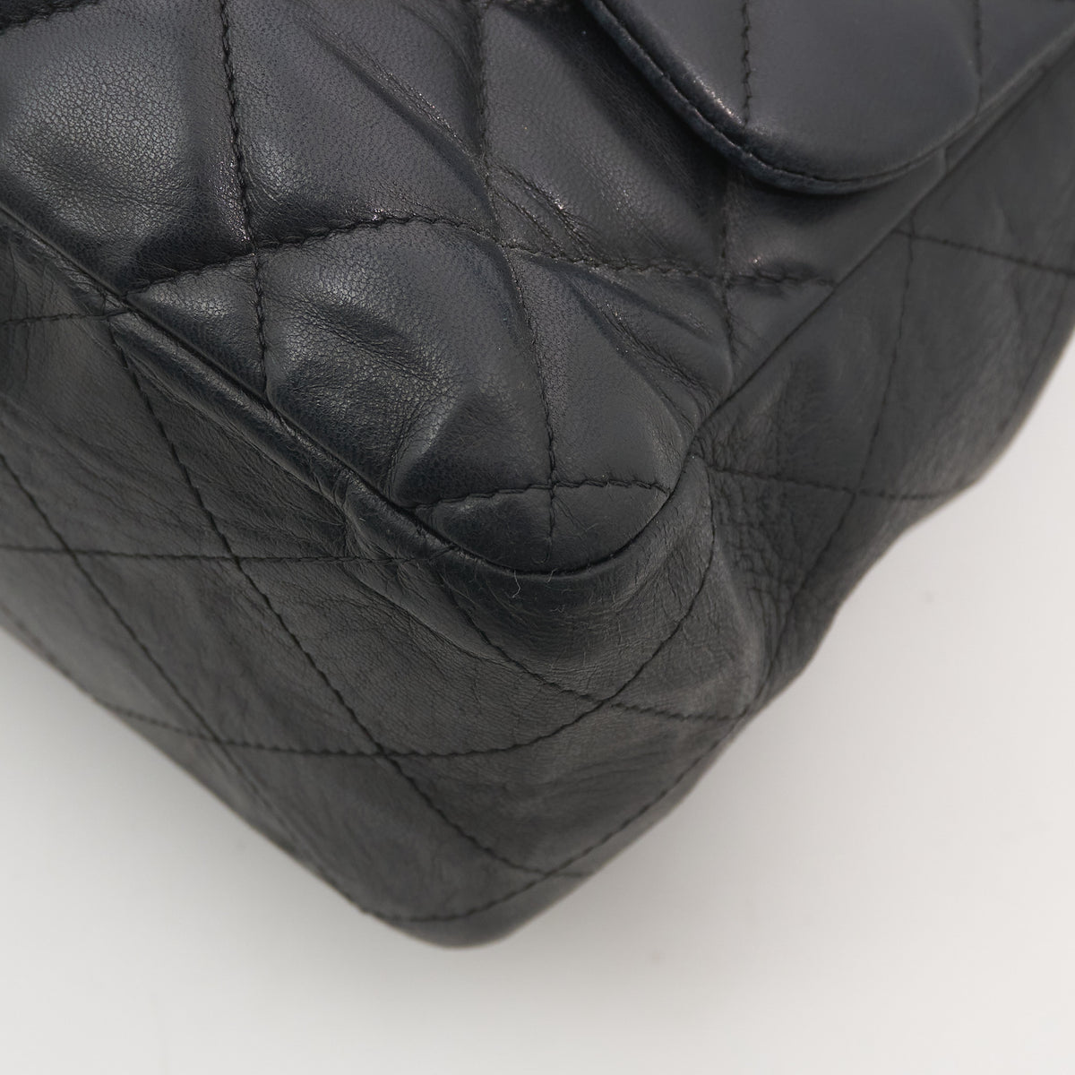 Chanel Jumbo Black Lambskin Bag SHW