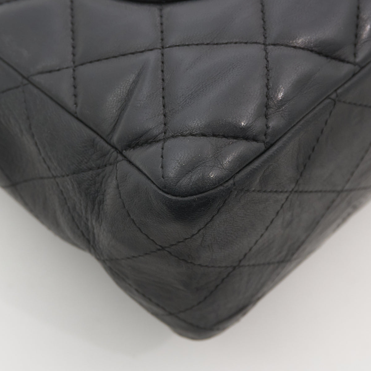 Chanel Jumbo Black Lambskin Bag SHW
