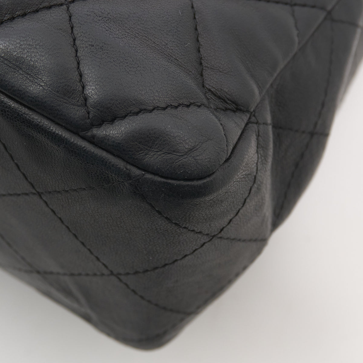 Chanel Jumbo Black Lambskin Bag SHW