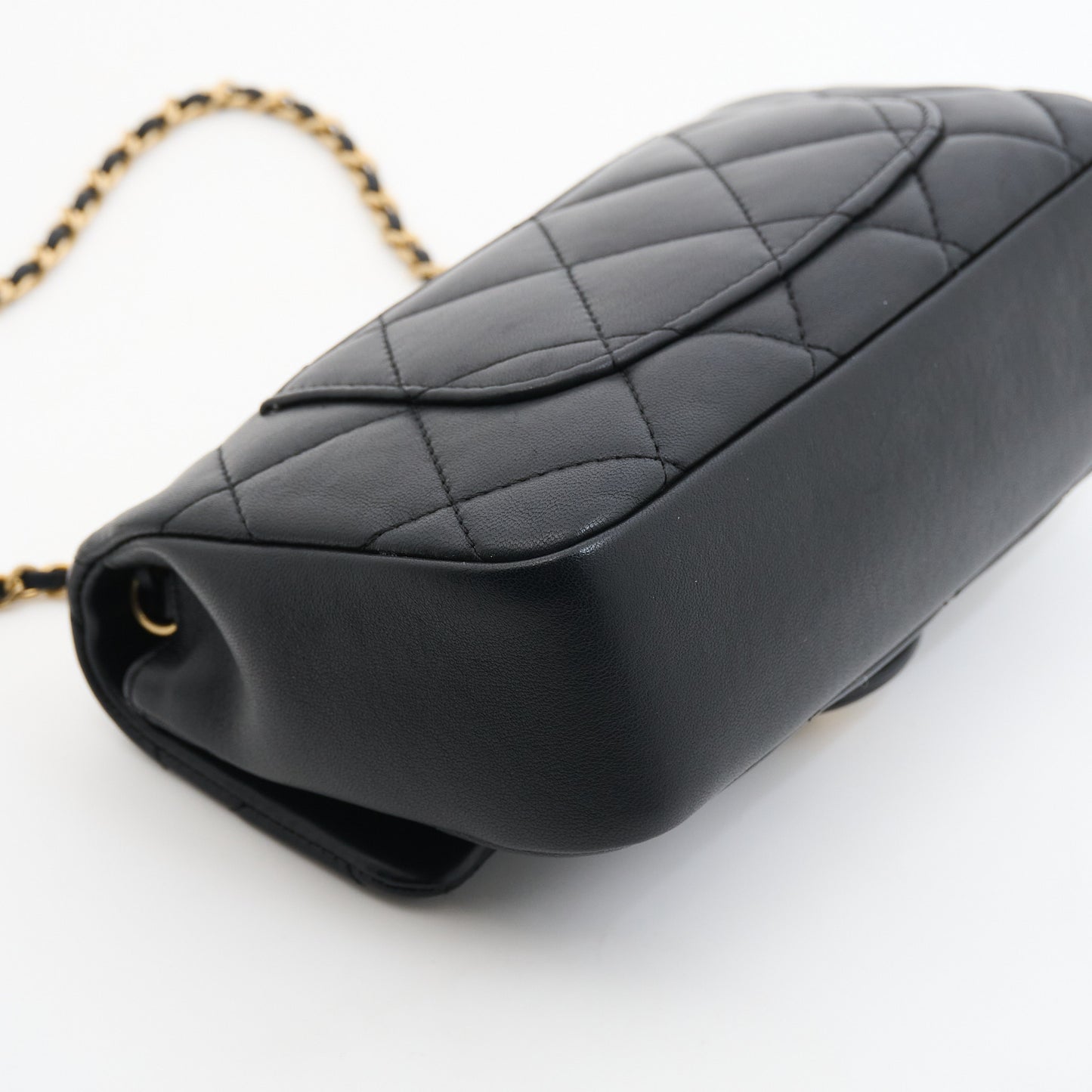 Chanel Lambskin Quilted Flap in Black GHW