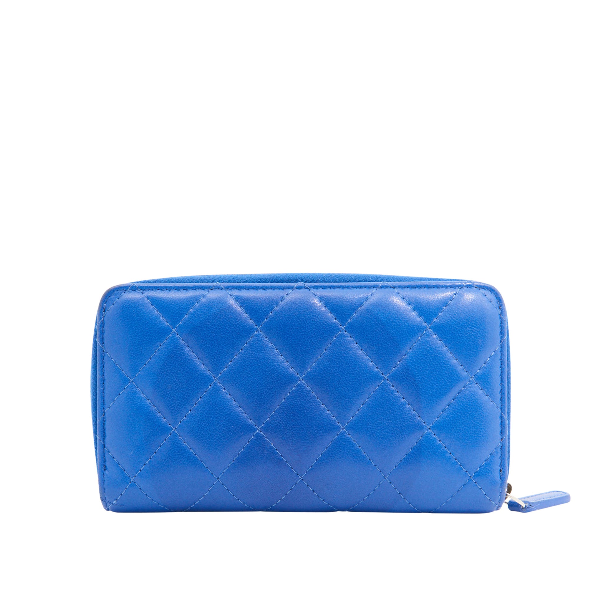 Chanel Lambskin Wallet in Blue SHW