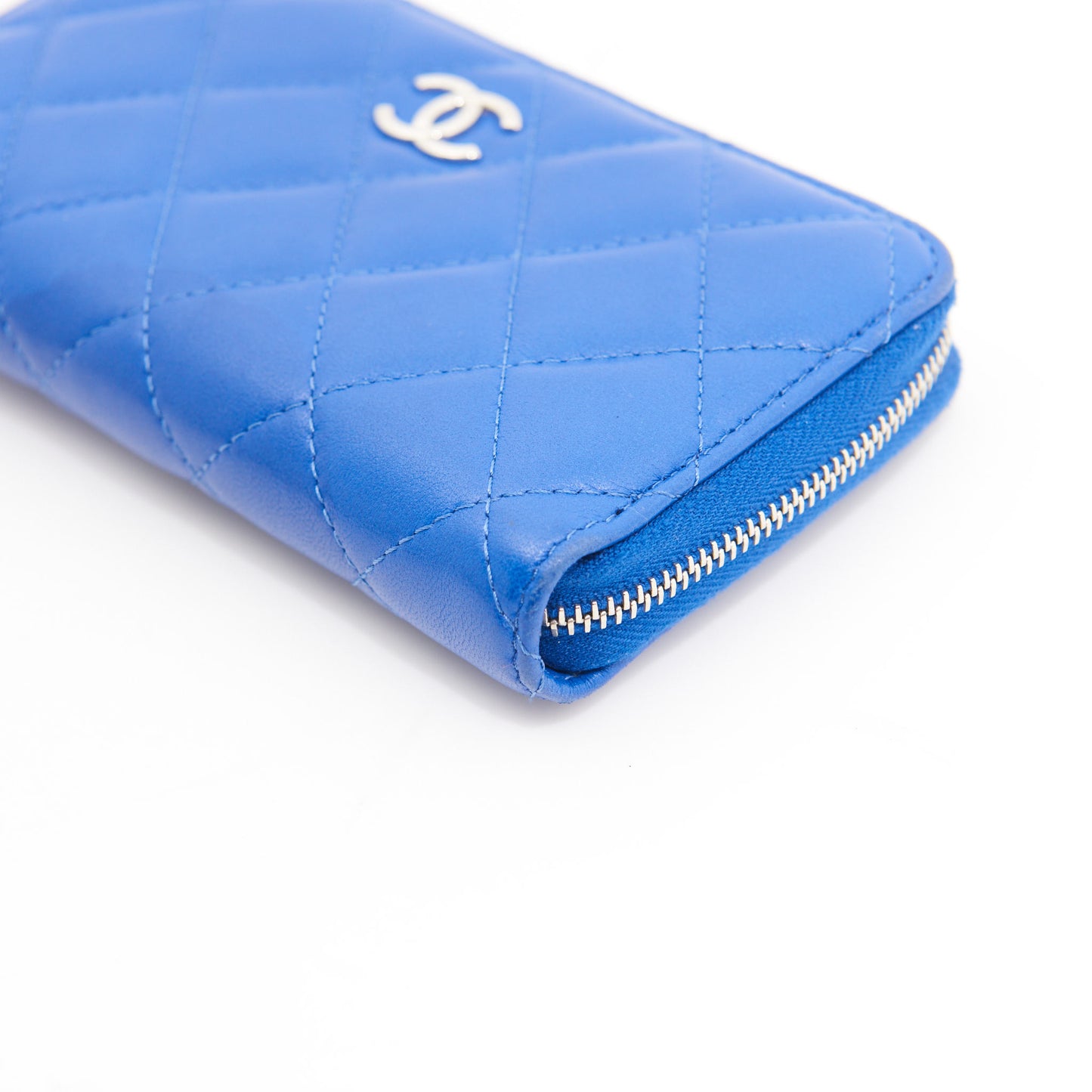 Chanel Lambskin Wallet in Blue SHW