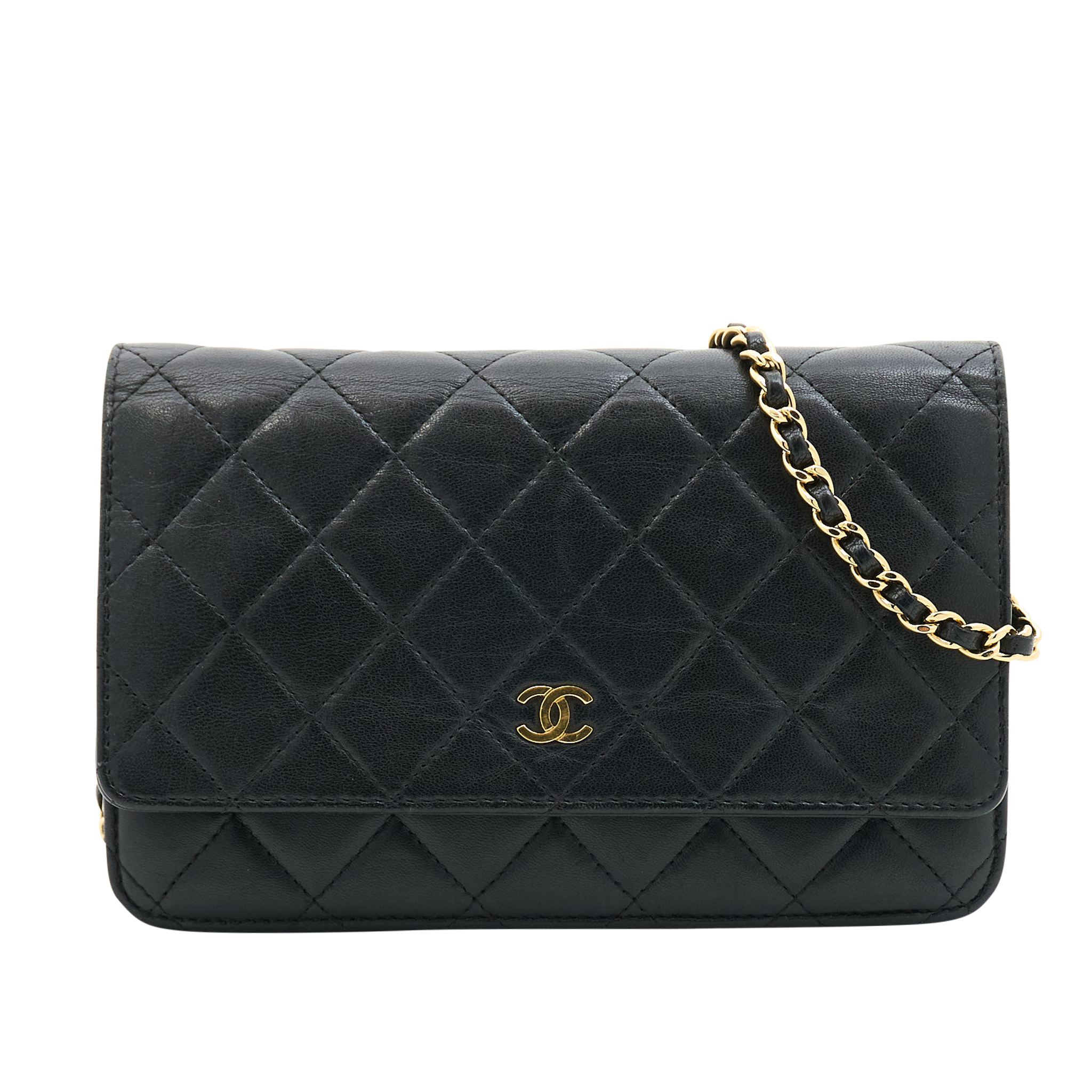 Chanel Black Lambskin Wallet On Chain GHW