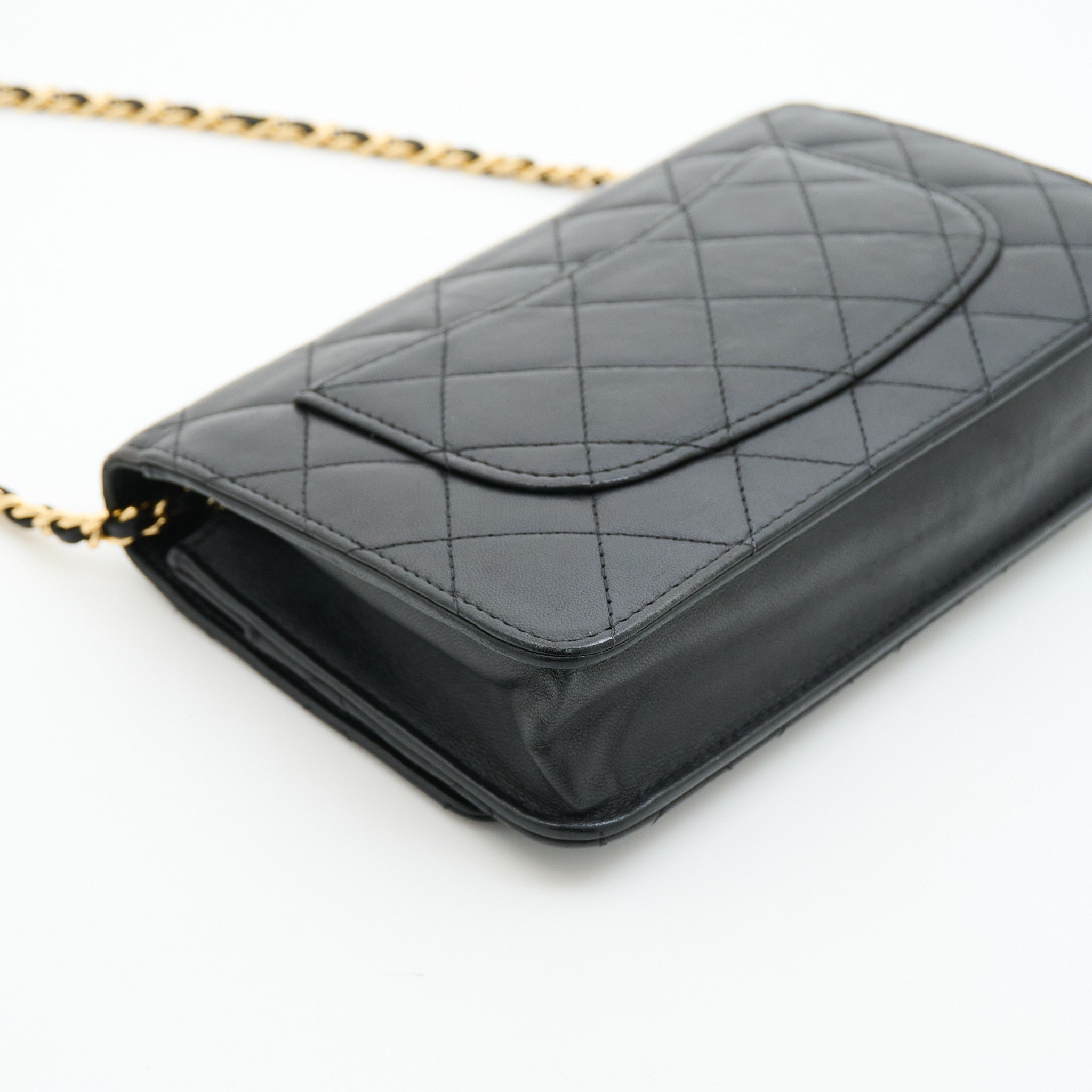 Chanel Black Lambskin Wallet On Chain GHW