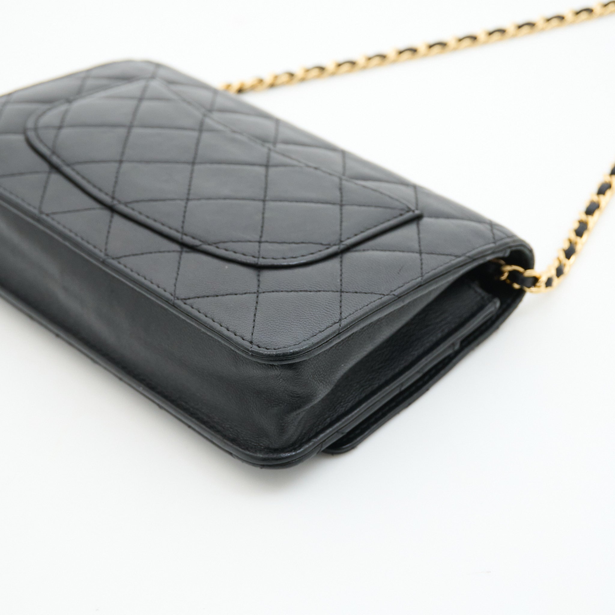 Chanel Black Lambskin Wallet On Chain GHW