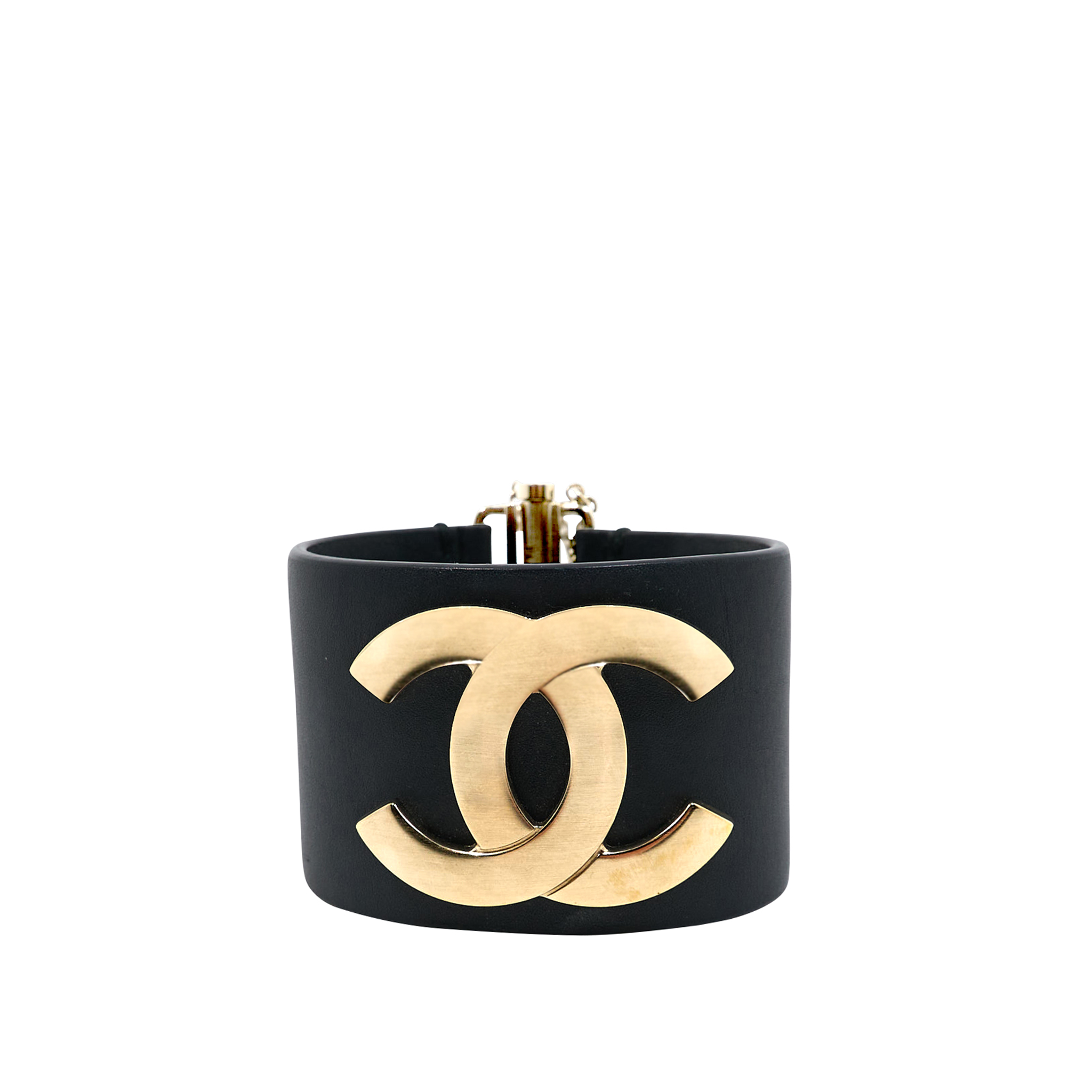 Chanel CC Leather Cuff LGHW