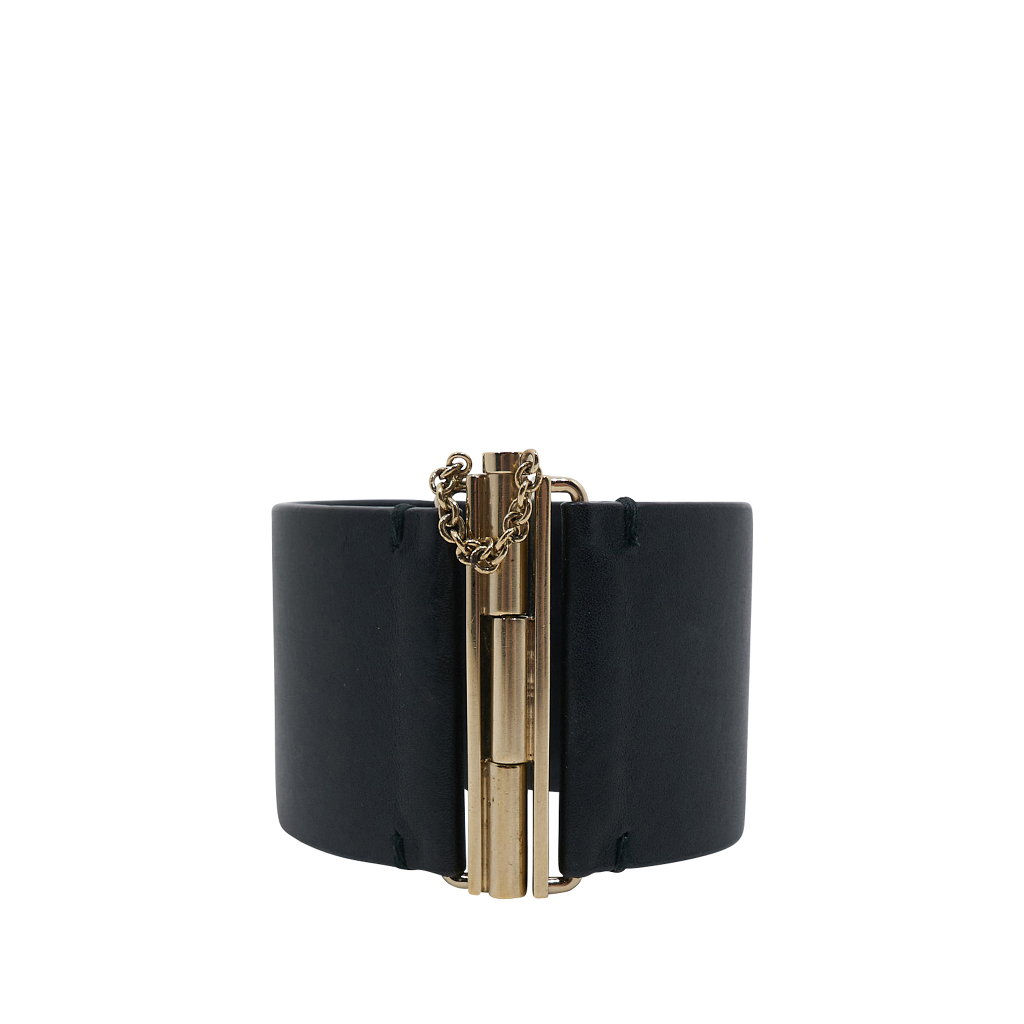 Chanel CC Leather Cuff LGHW