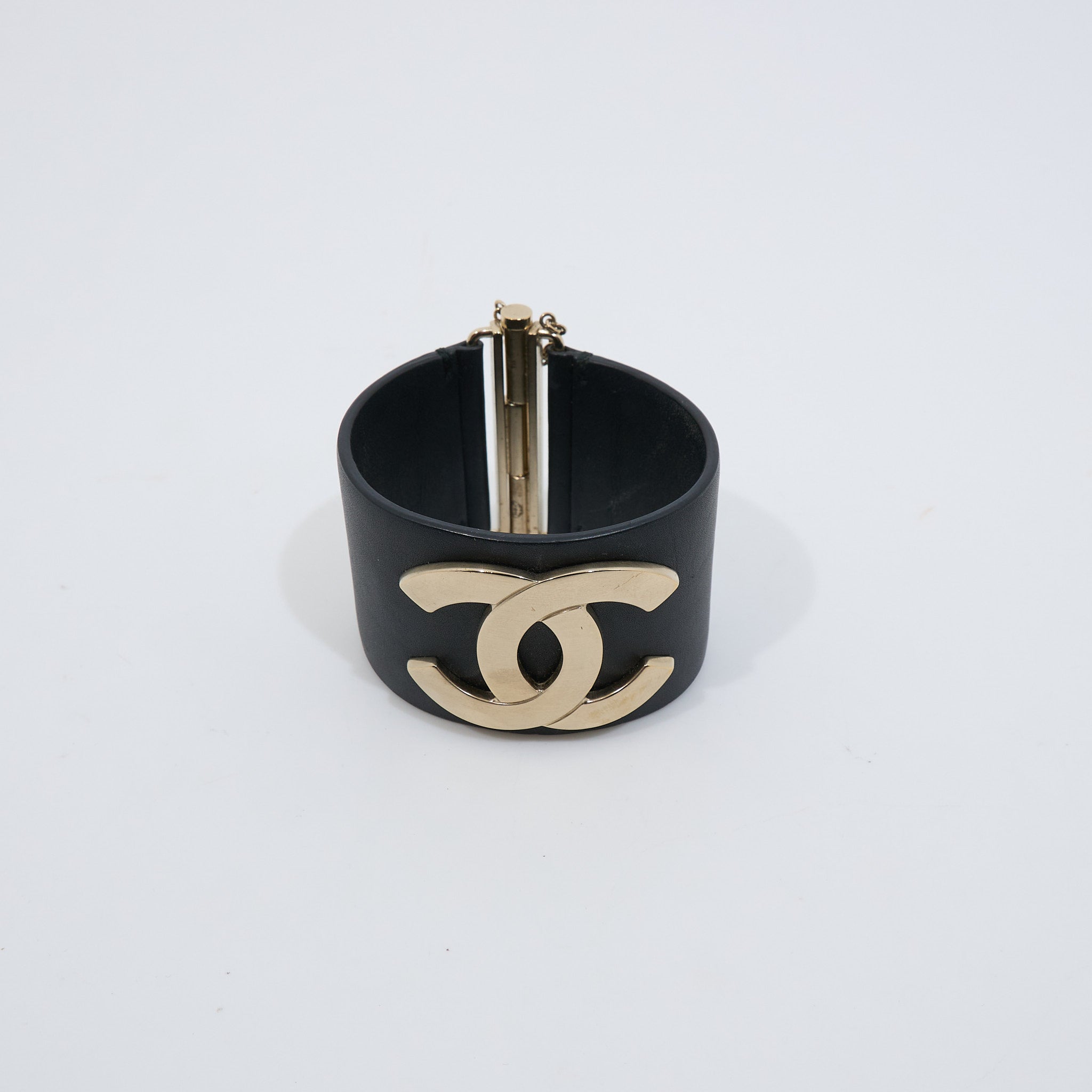 Chanel CC Leather Cuff LGHW