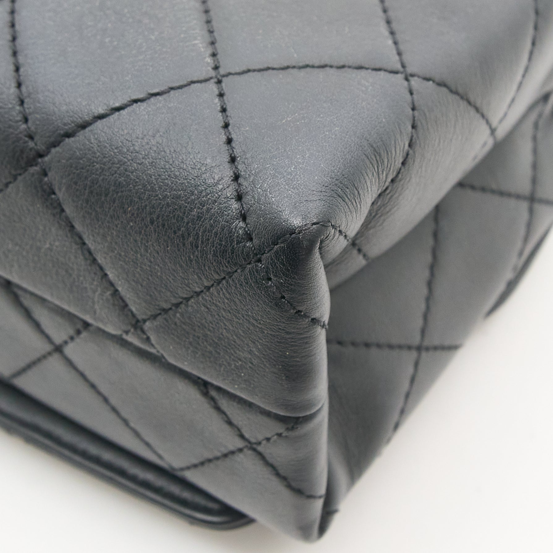 Chanel Logo Enchained Quilted Calfskin Flap Bag