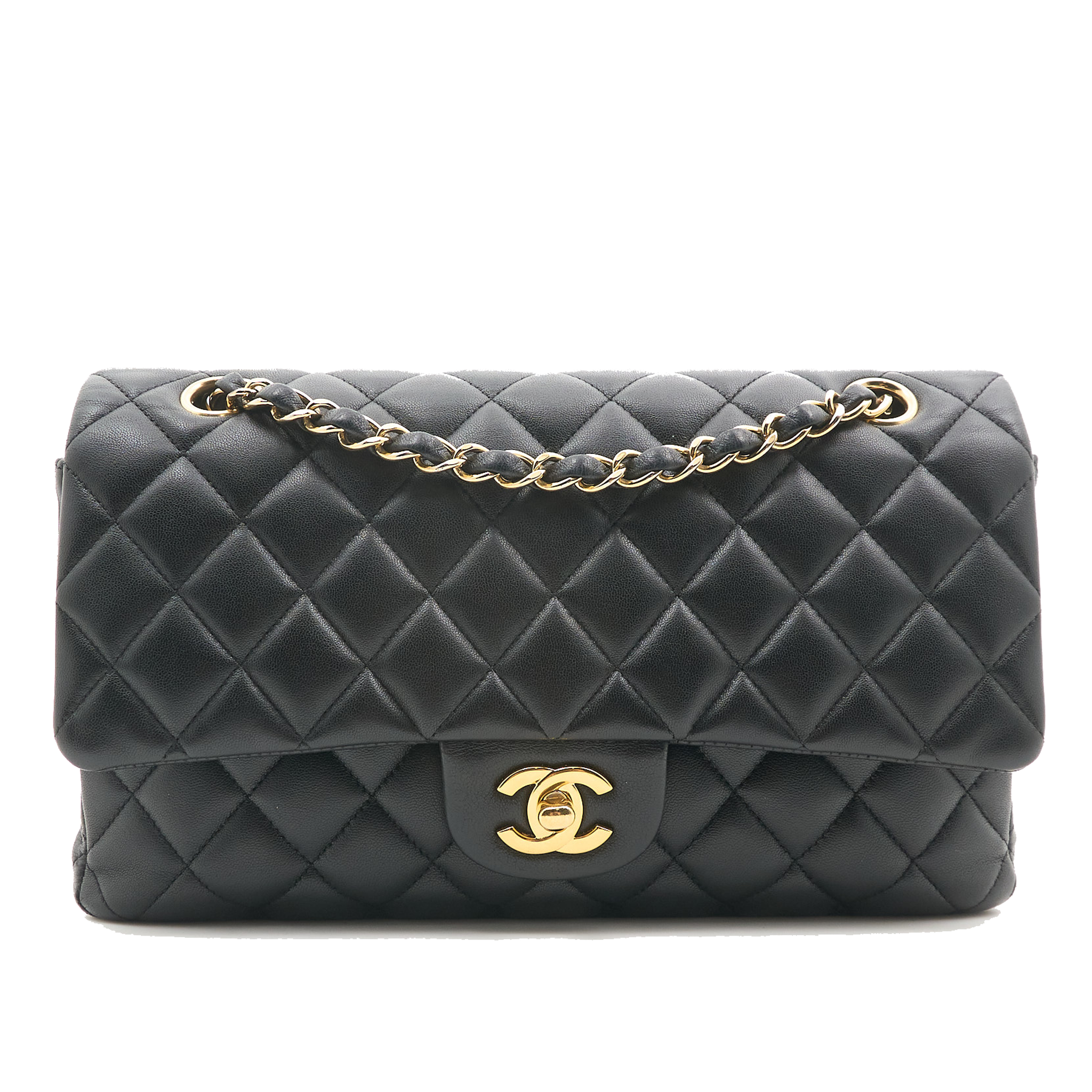 Chanel Medium Classic Double Flap Black Lambskin GHW