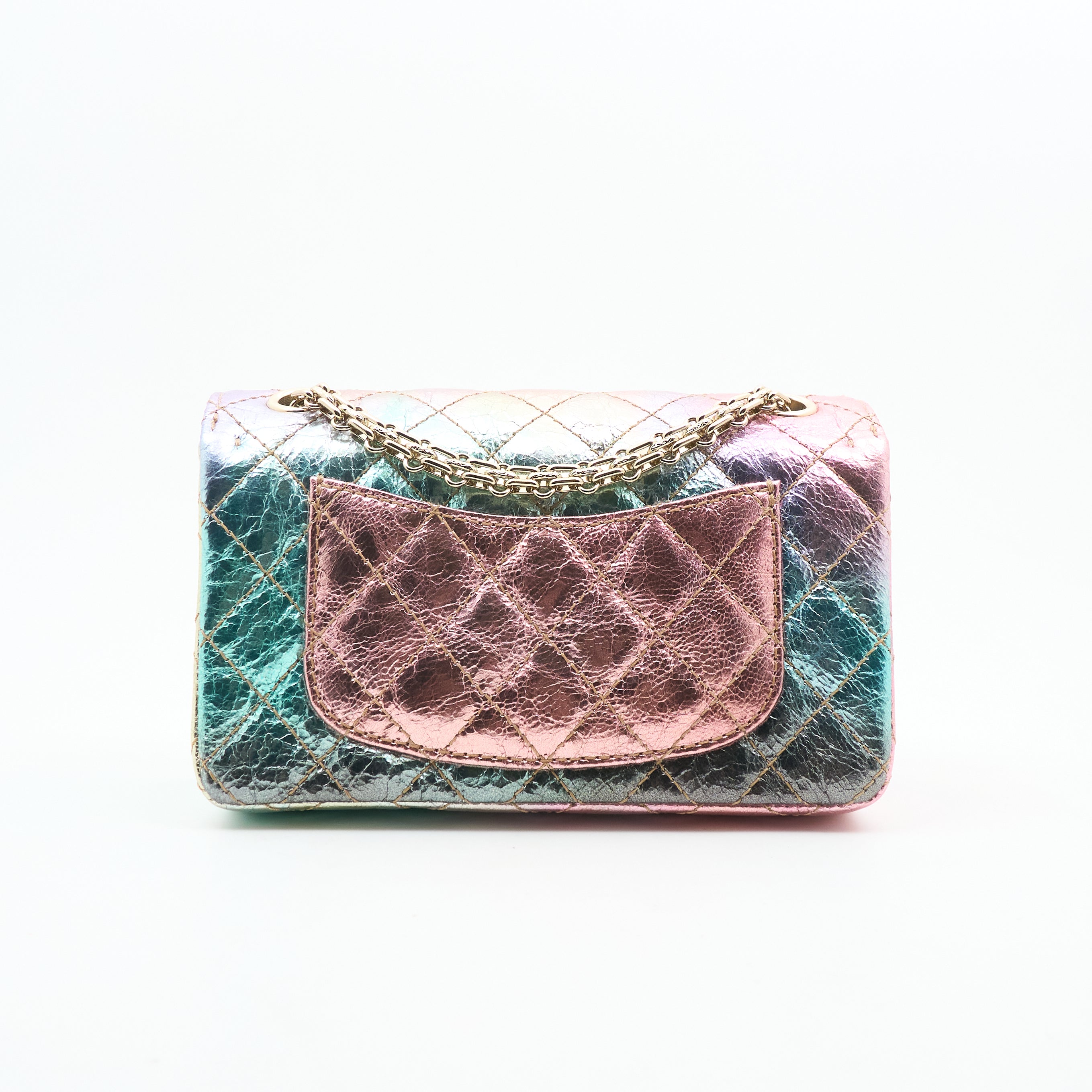 Chanel Metallic Goatskin Quilted Mini 2.55 Reissue Flap Bag
