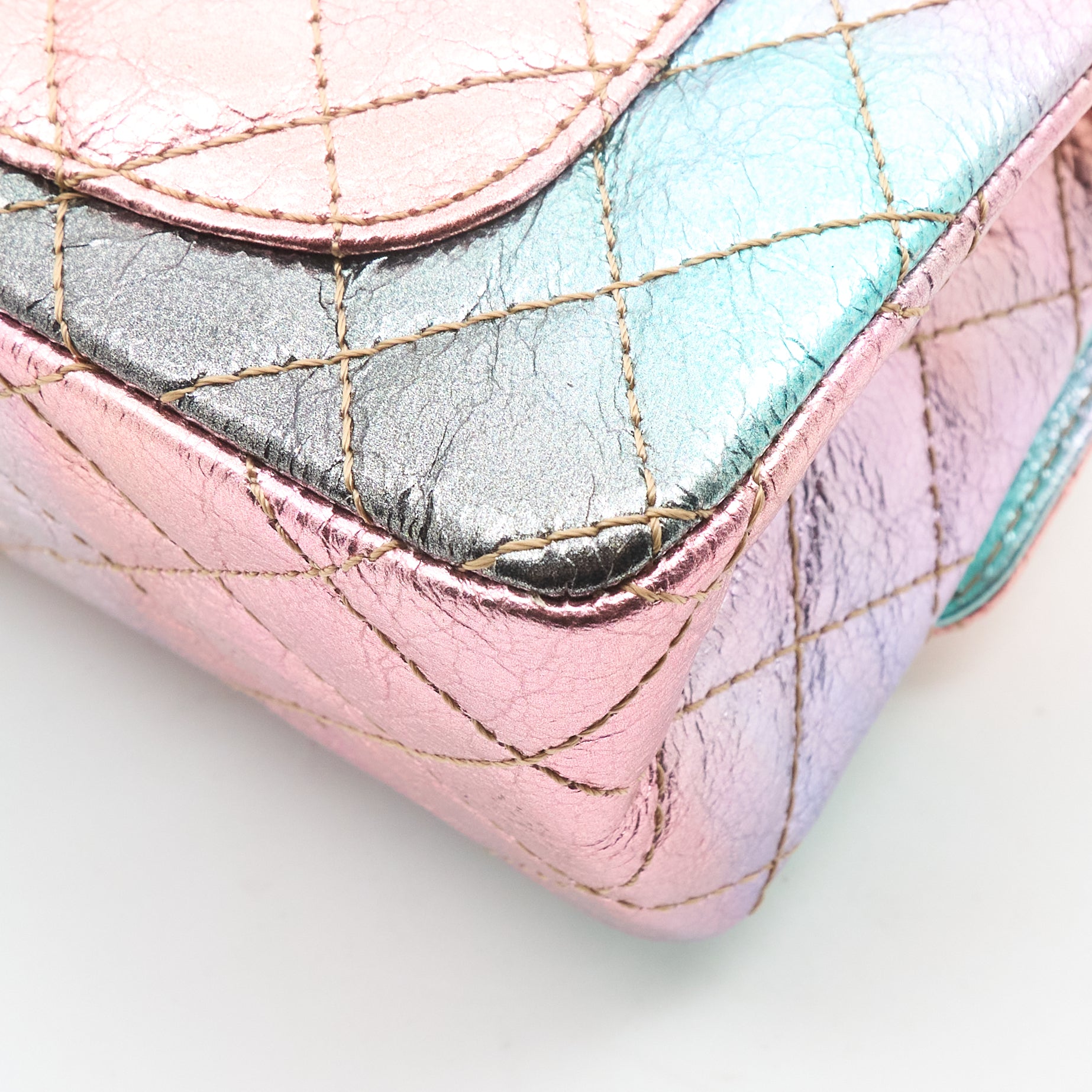 Chanel Metallic Goatskin Quilted Mini 2.55 Reissue Flap Bag