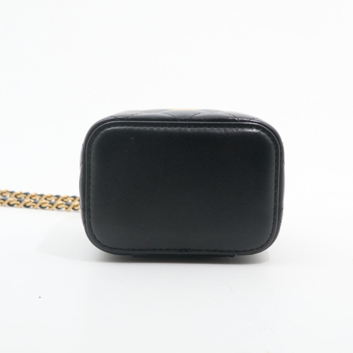 Chanel Quilted Lambskin Mini Top Handle Vanity With Chain