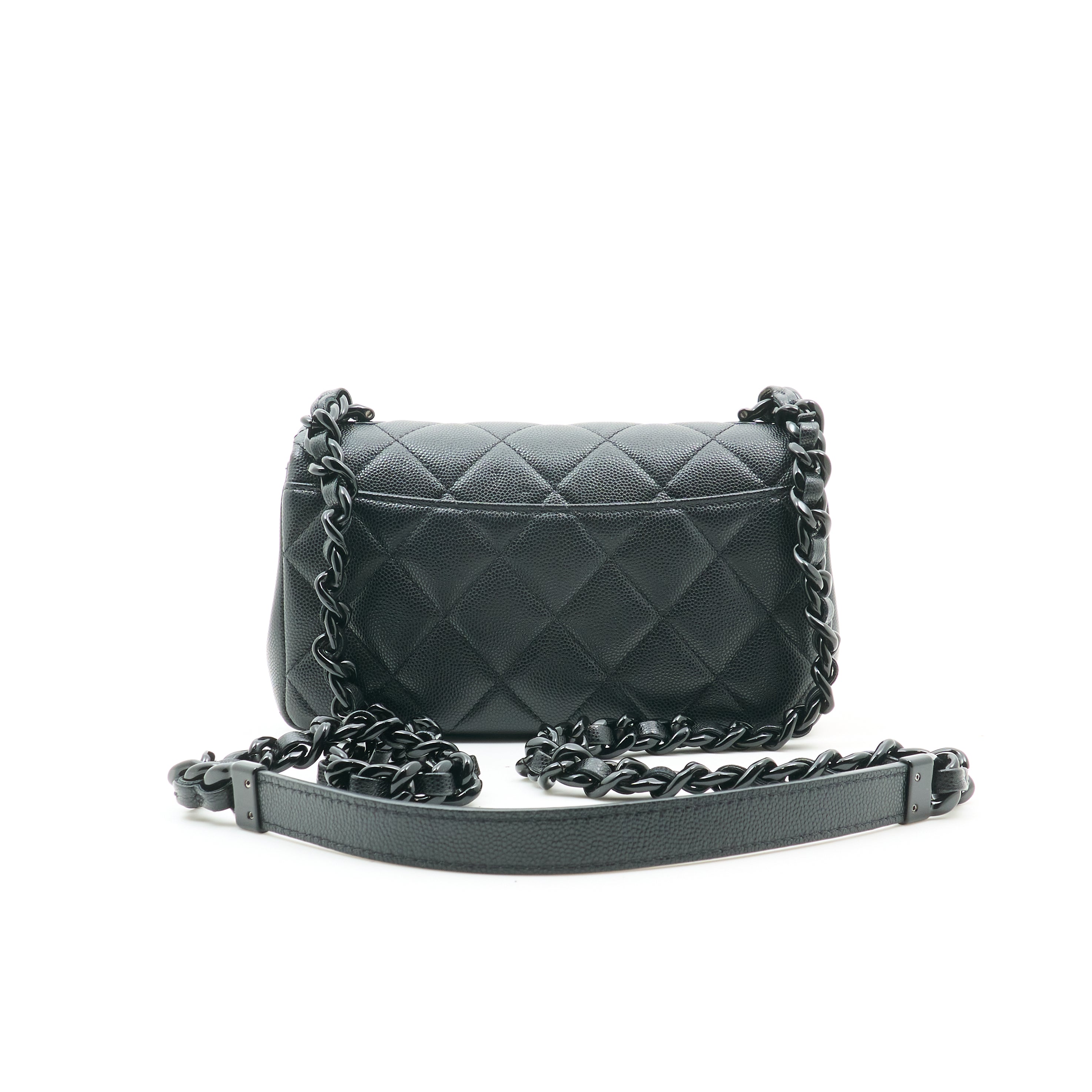 Chanel My Everything Small Flap Bag in Black Caviar BHW