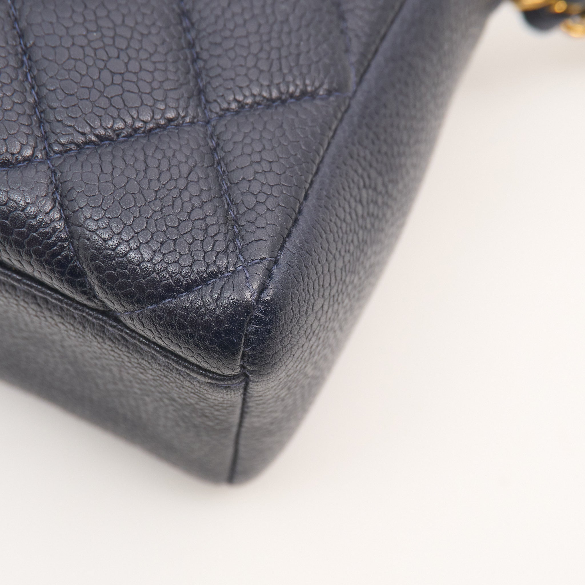 Chanel Navy Caviar Camera Bag GHW