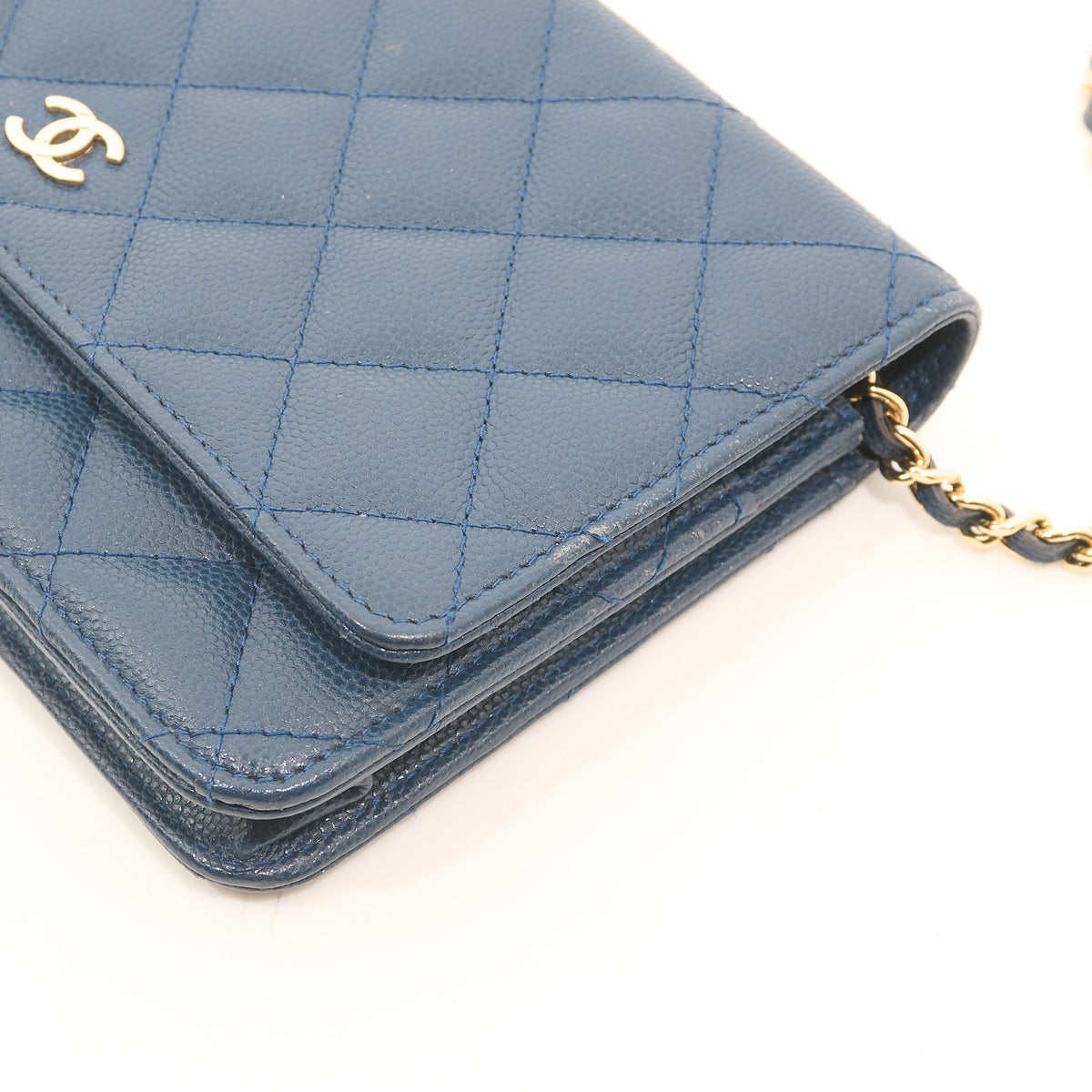 Chanel Classic Wallet On Chain Navy Caviar GHW