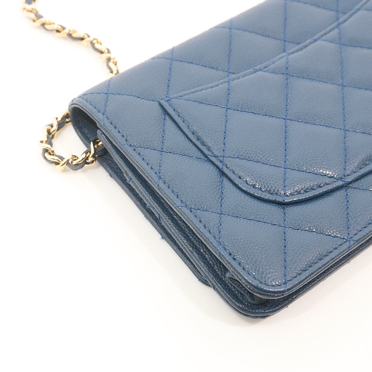 Chanel Classic Wallet On Chain Navy Caviar GHW