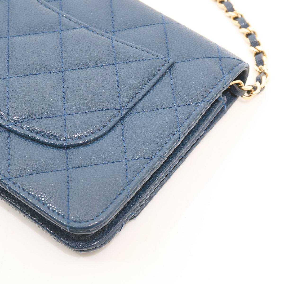 Chanel Classic Wallet On Chain Navy Caviar GHW