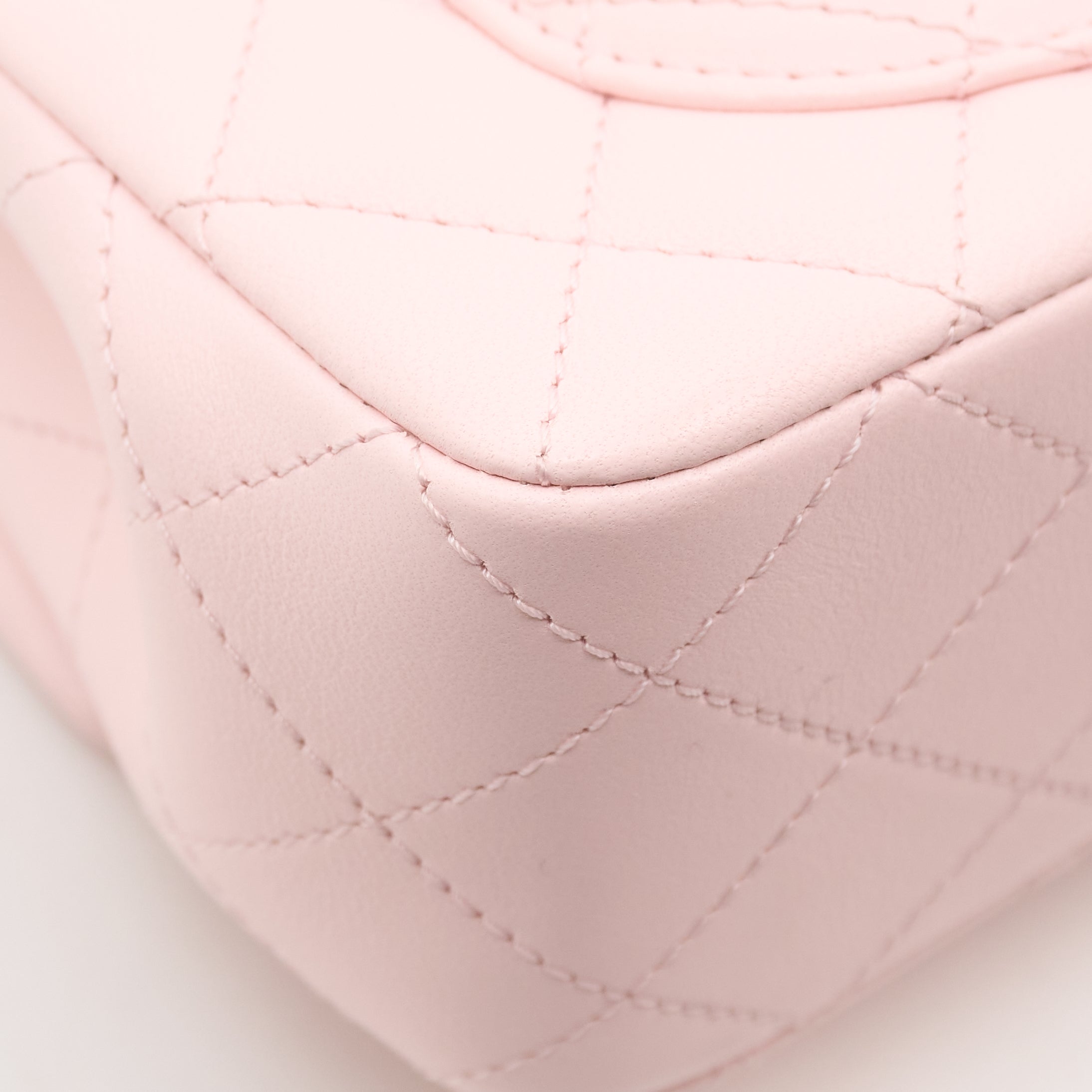 Chanel Pink Lambskin Pearl Crush Mini Flap Bag GHW