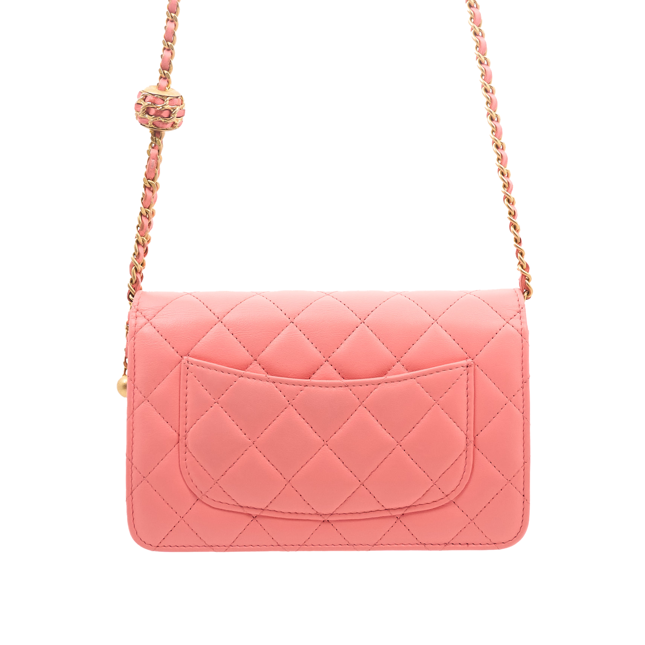 Chanel Pink Pearl Crush Wallet On Chain GHW