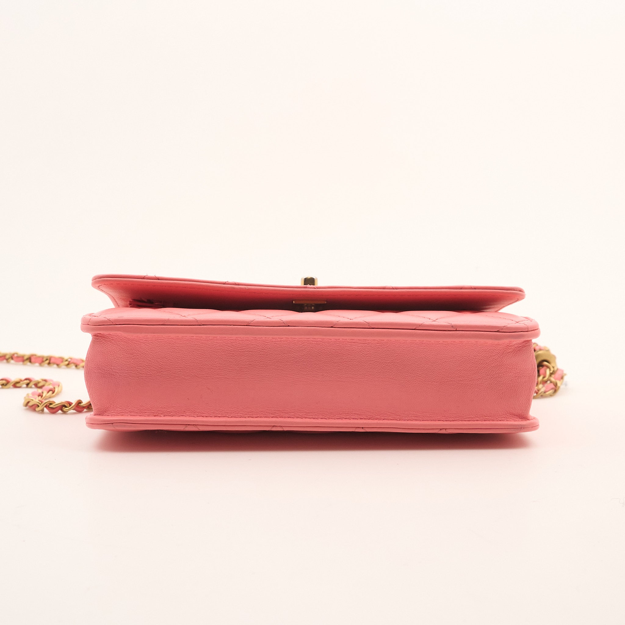 Chanel Pink Pearl Crush Wallet On Chain GHW