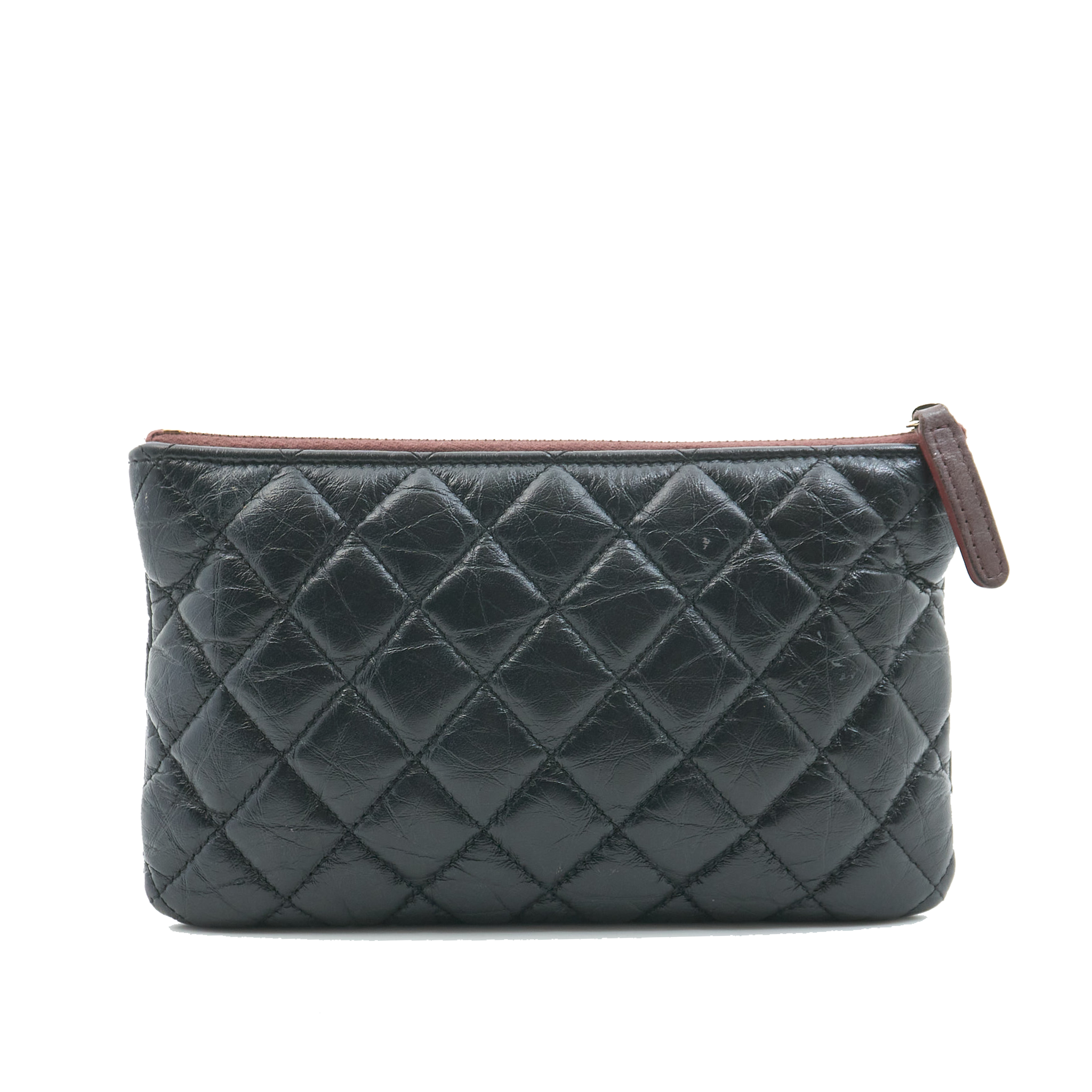 Chanel Reissue Zipped Pouch Black GHW