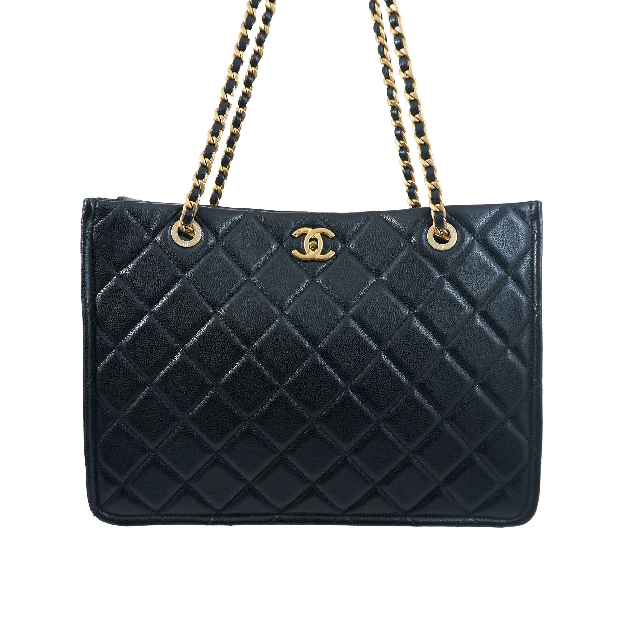 Chanel Black Quilted Tote Bag GHW