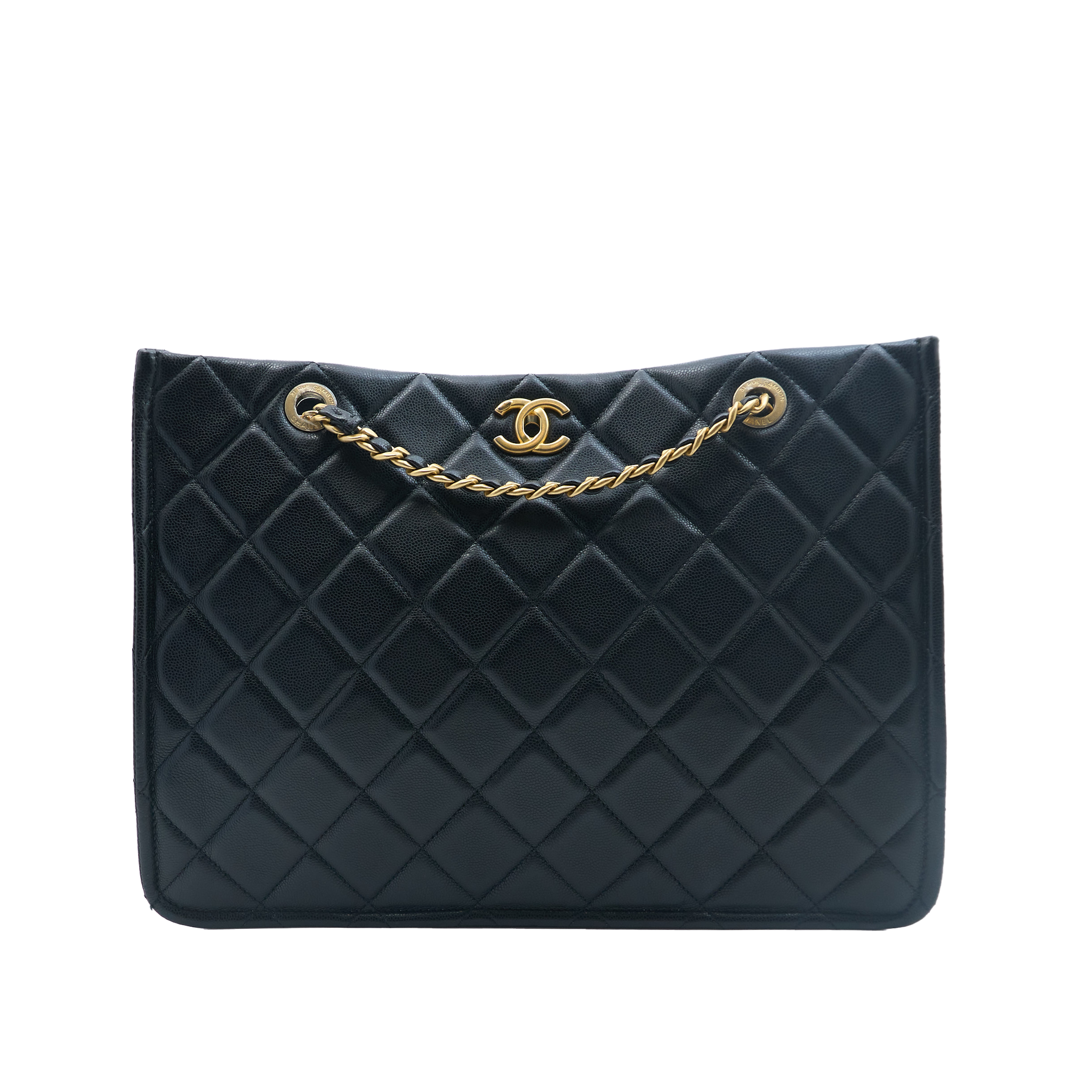 Chanel Black Quilted Tote Bag GHW