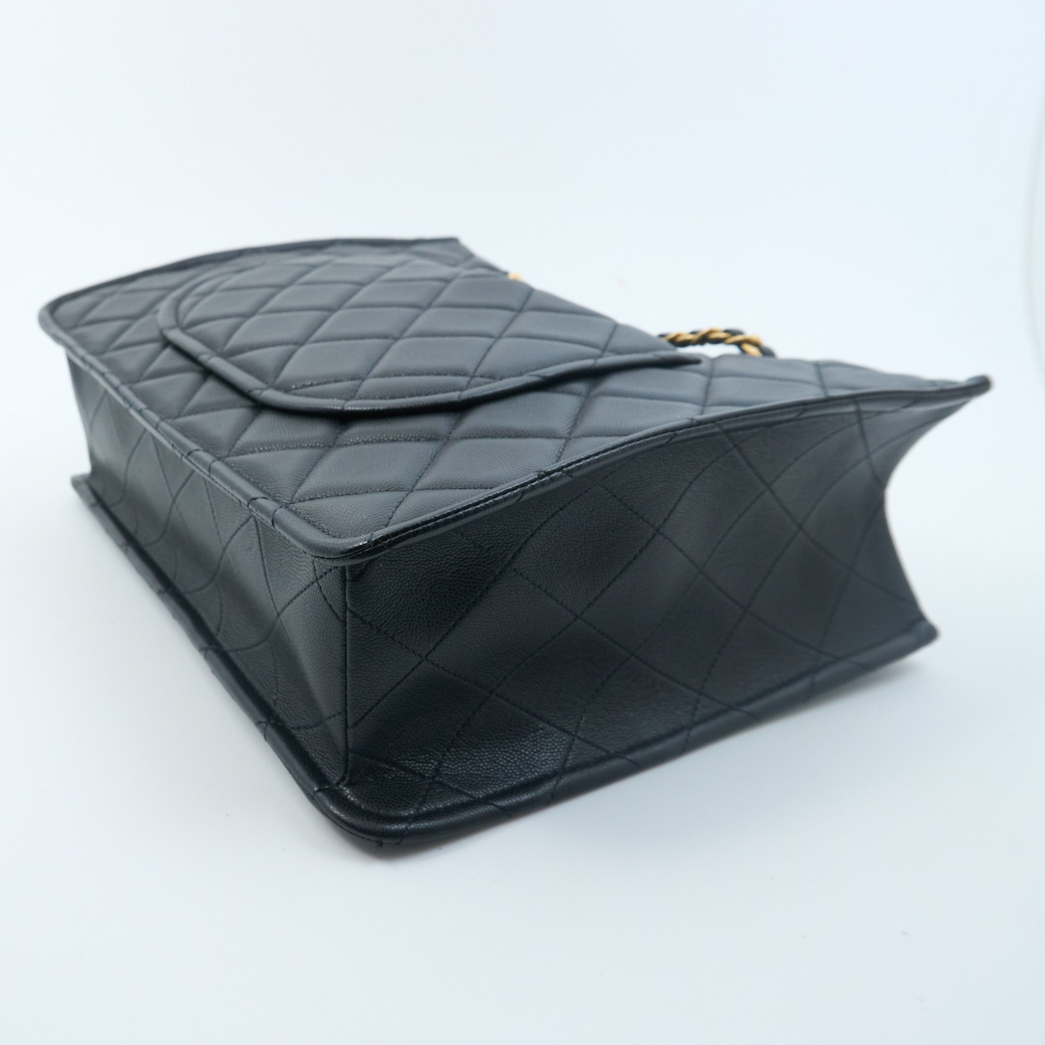 Chanel Black Quilted Tote Bag GHW