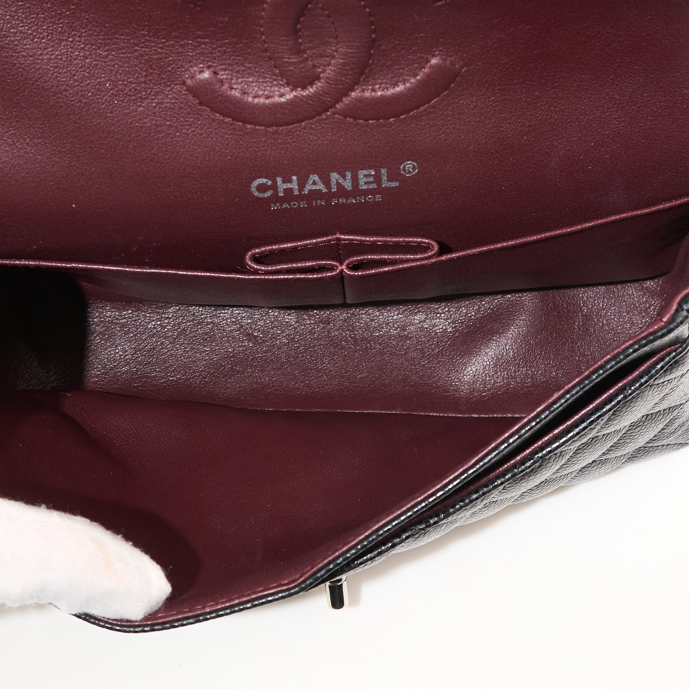 Chanel Small Classic Double Flap Black Caviar SHW