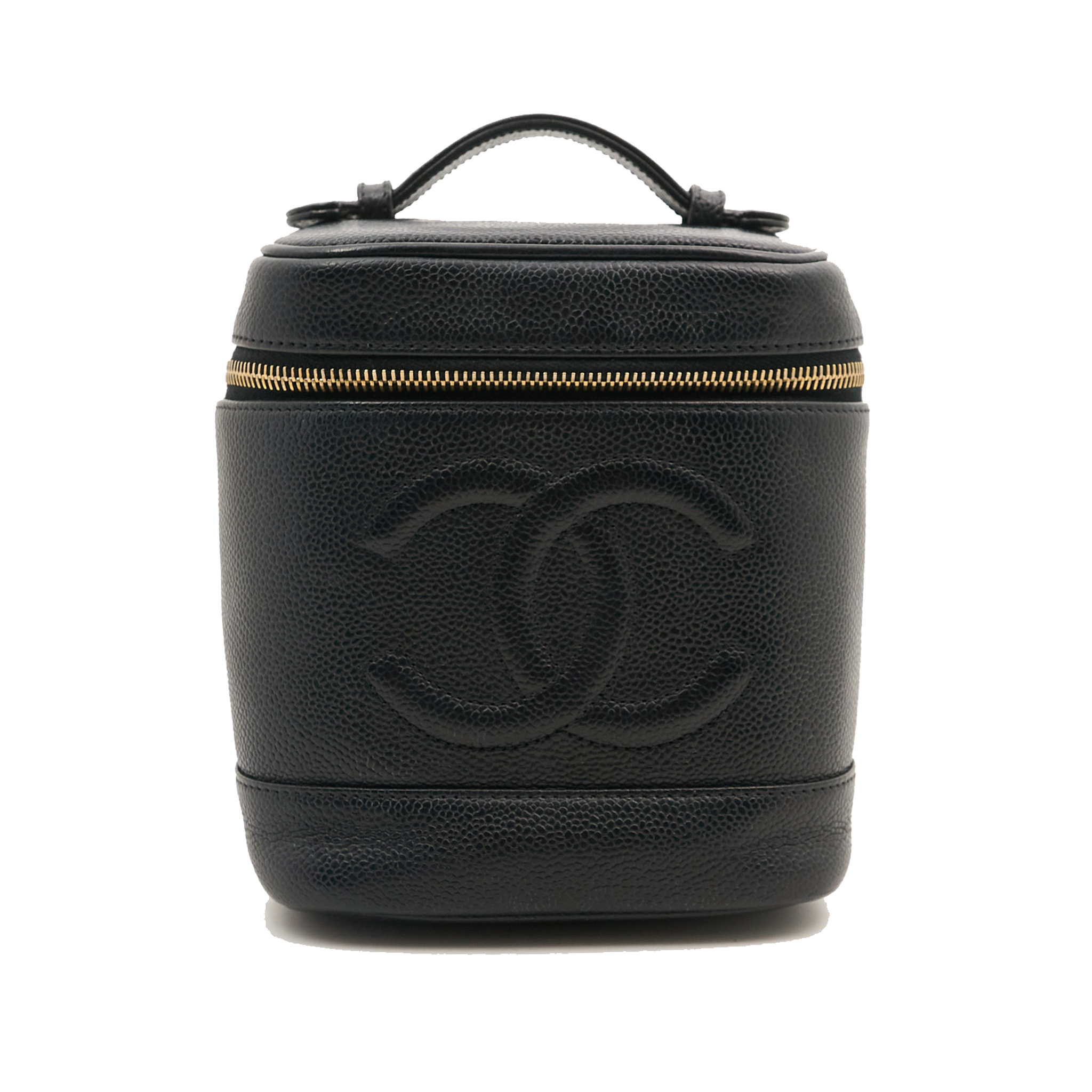 Chanel Tall Black Caviar Vanity Bag
