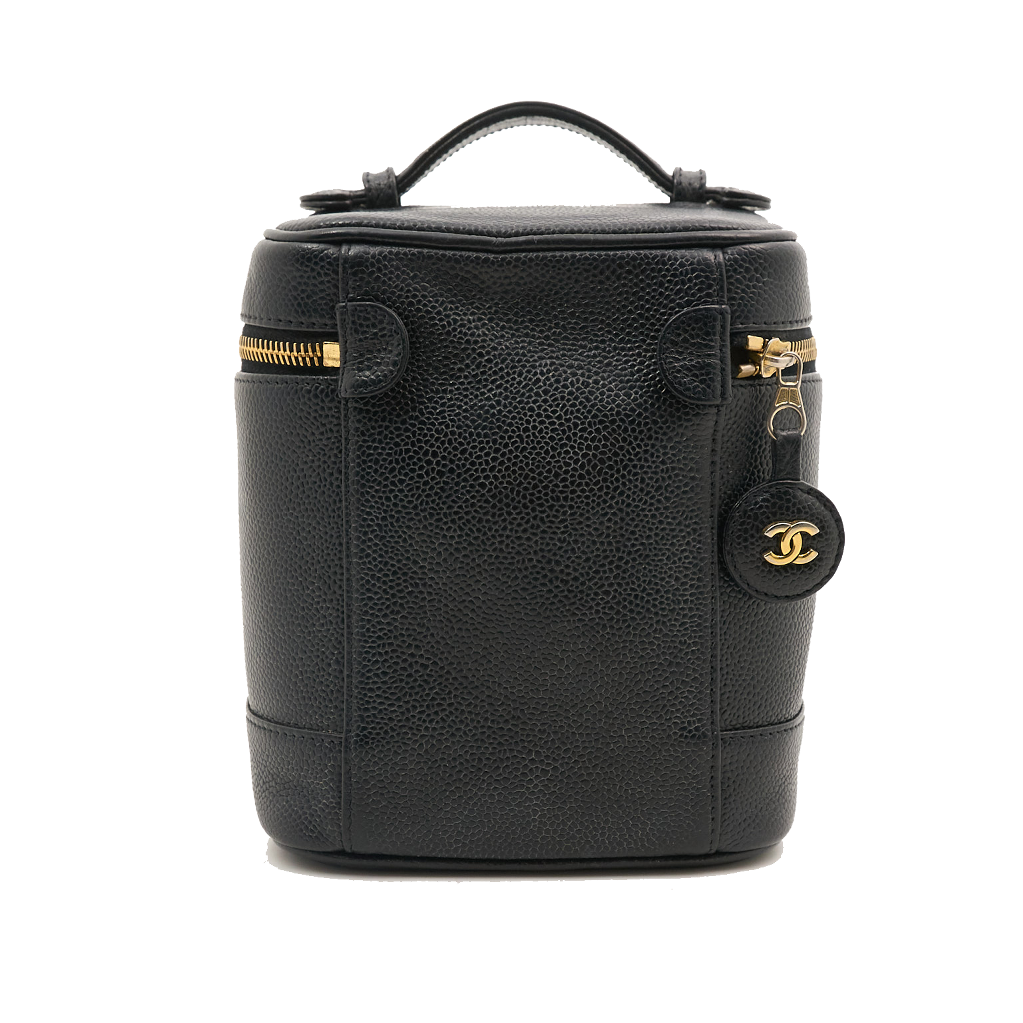 Chanel Tall Black Caviar Vanity Bag