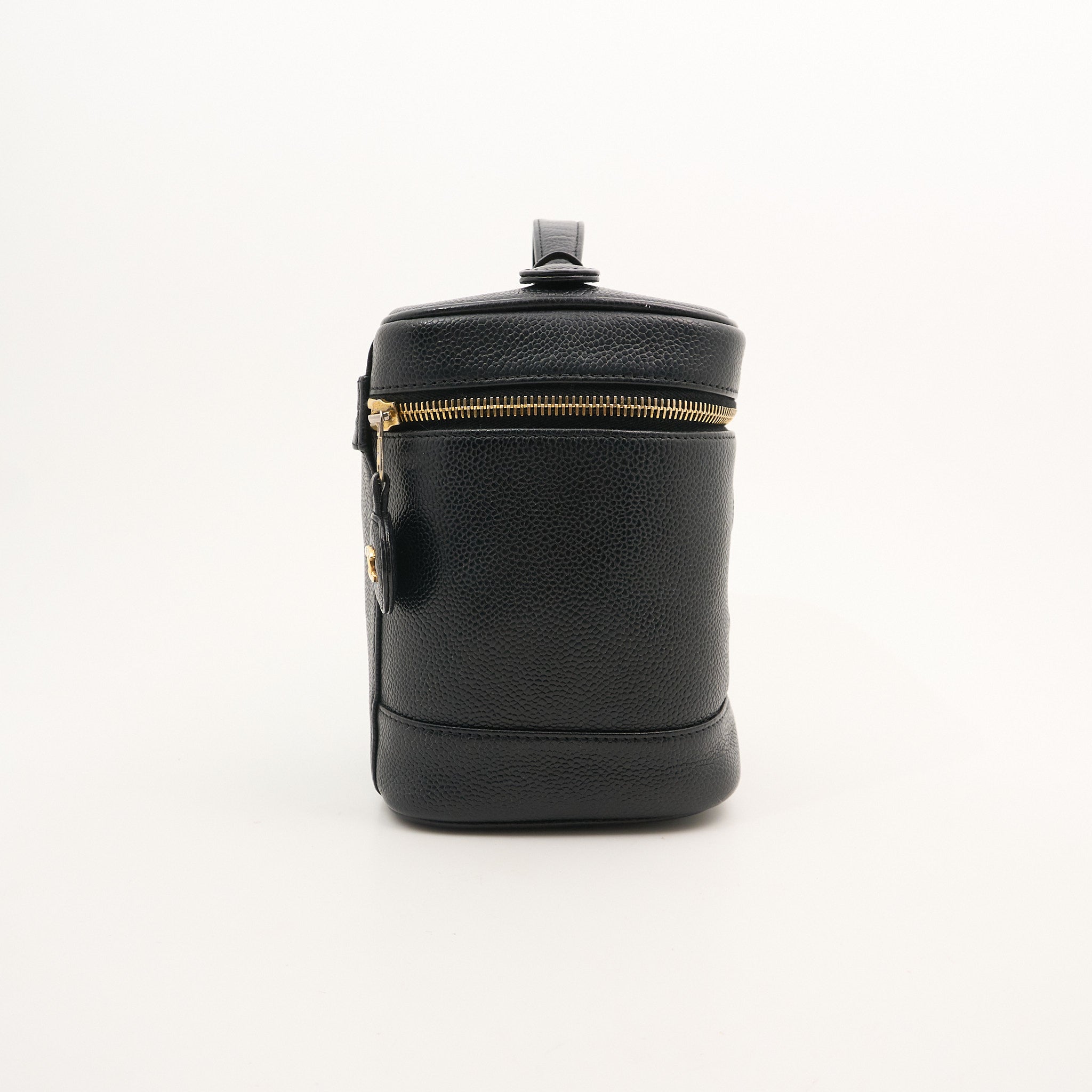 Chanel Tall Black Caviar Vanity Bag