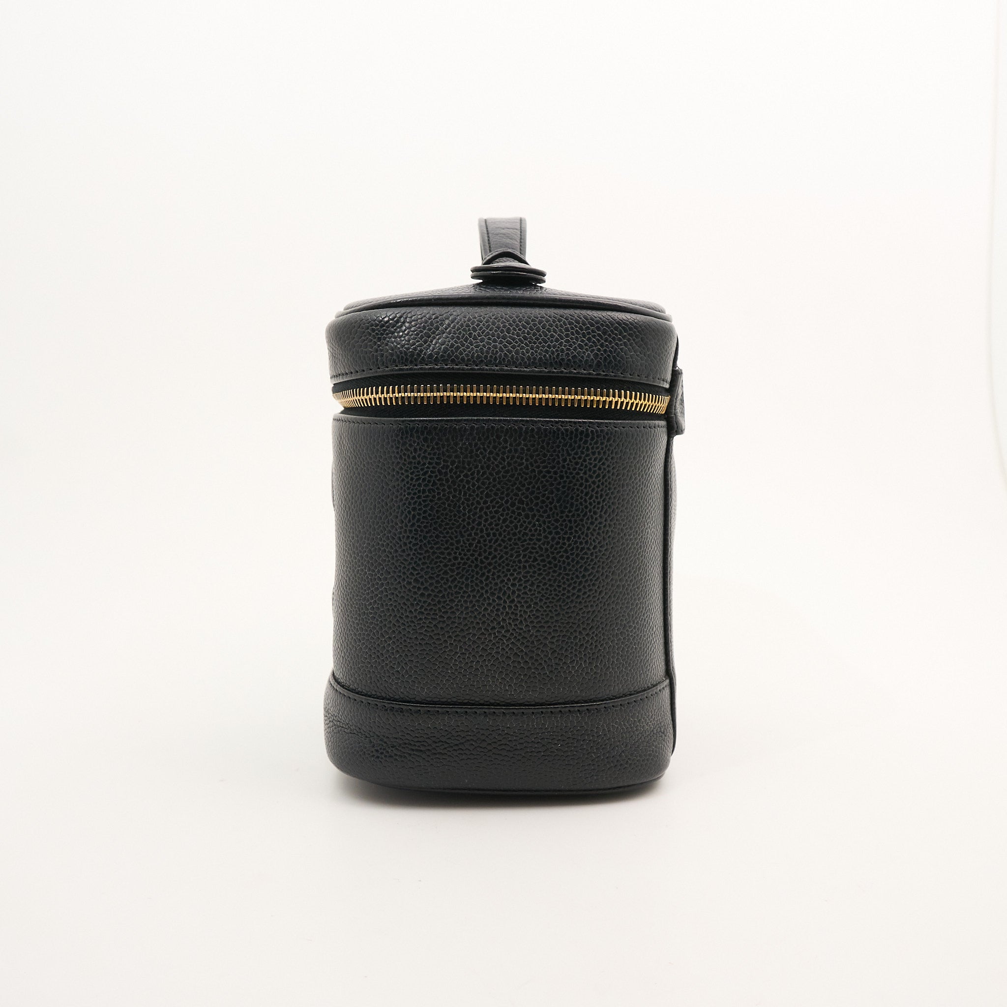 Chanel Tall Black Caviar Vanity Bag