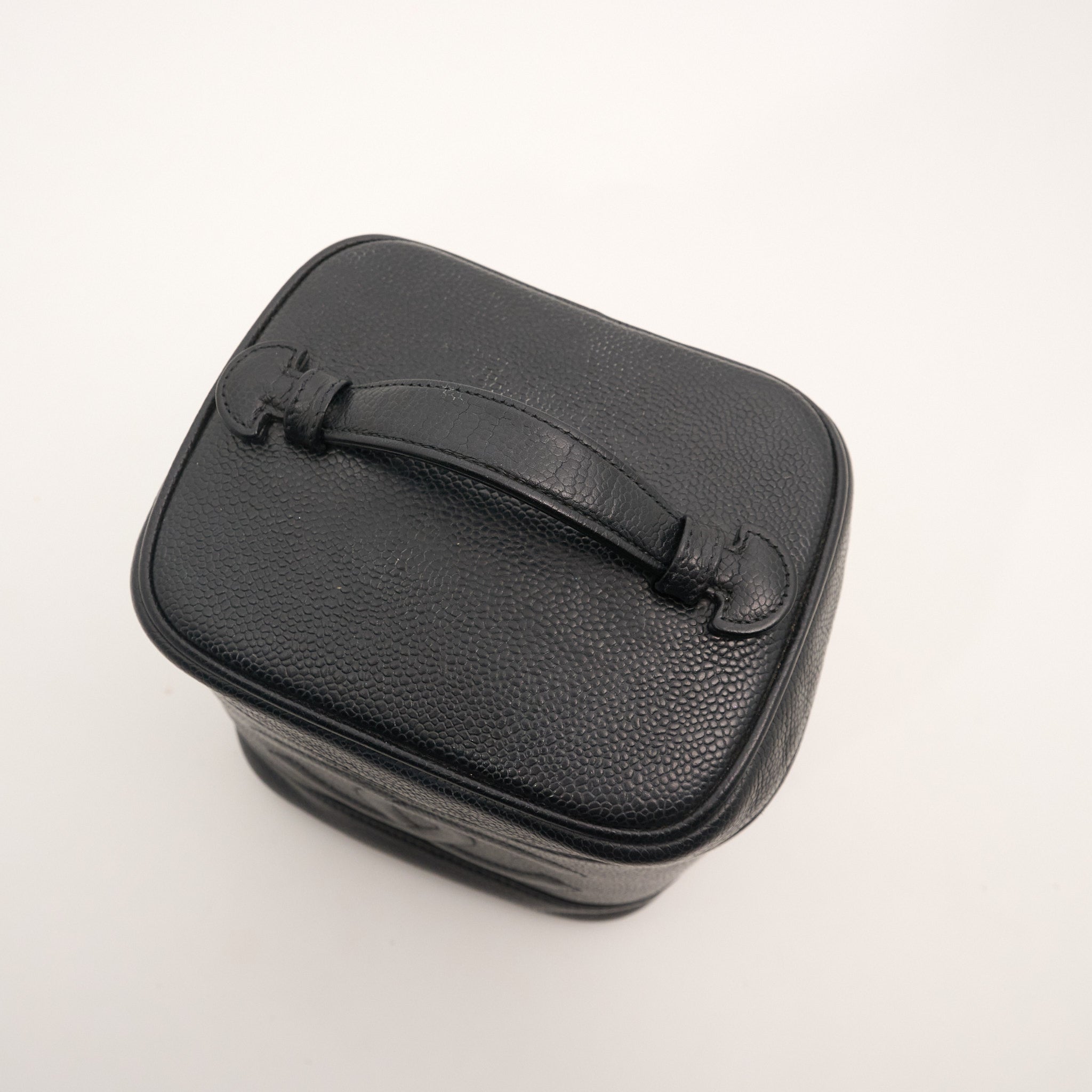 Chanel Tall Black Caviar Vanity Bag
