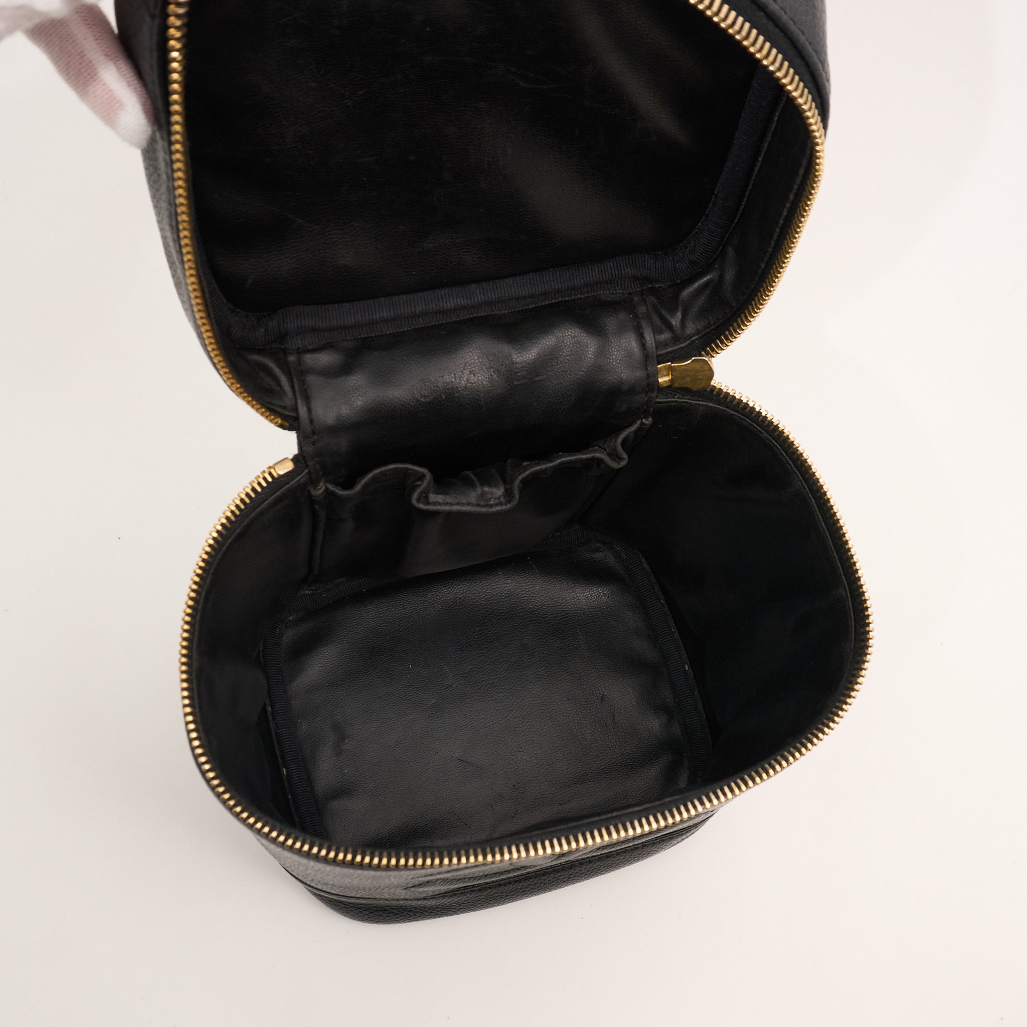 Chanel Tall Black Caviar Vanity Bag