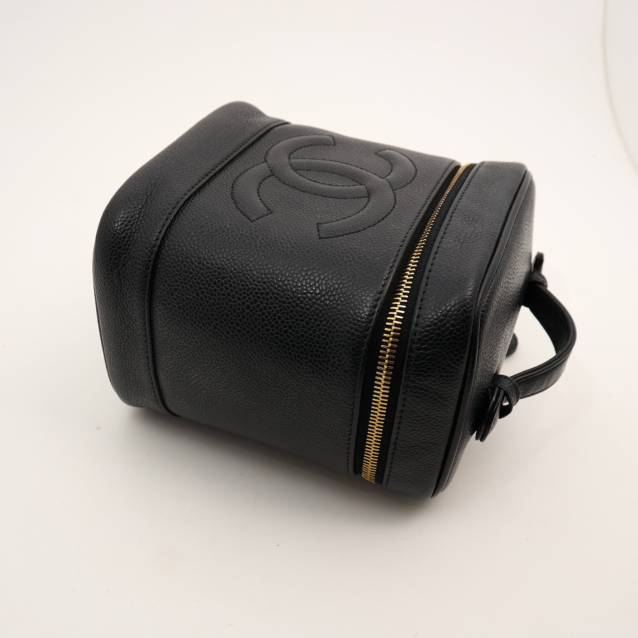 Chanel Tall Black Caviar Vanity Bag