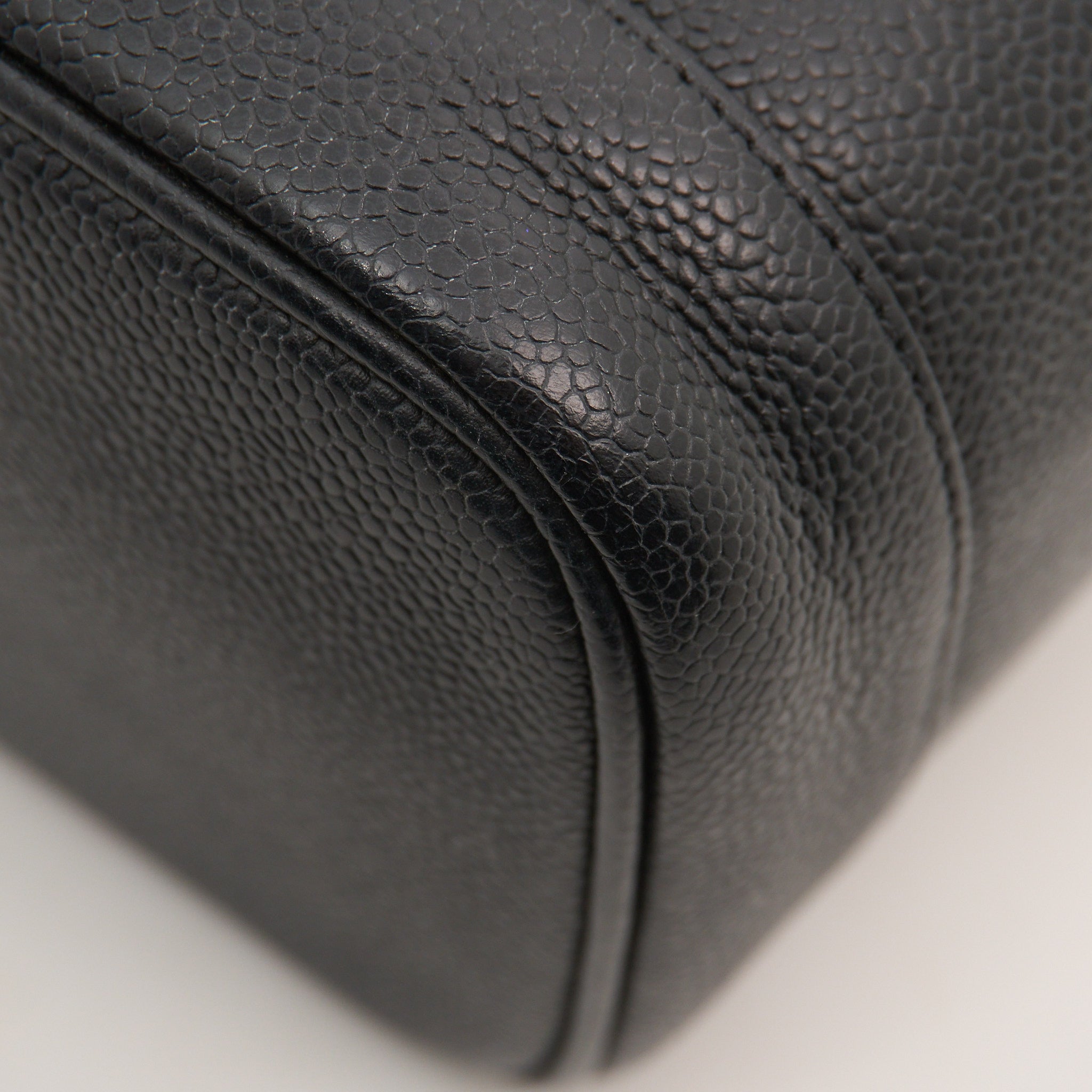 Chanel Tall Black Caviar Vanity Bag