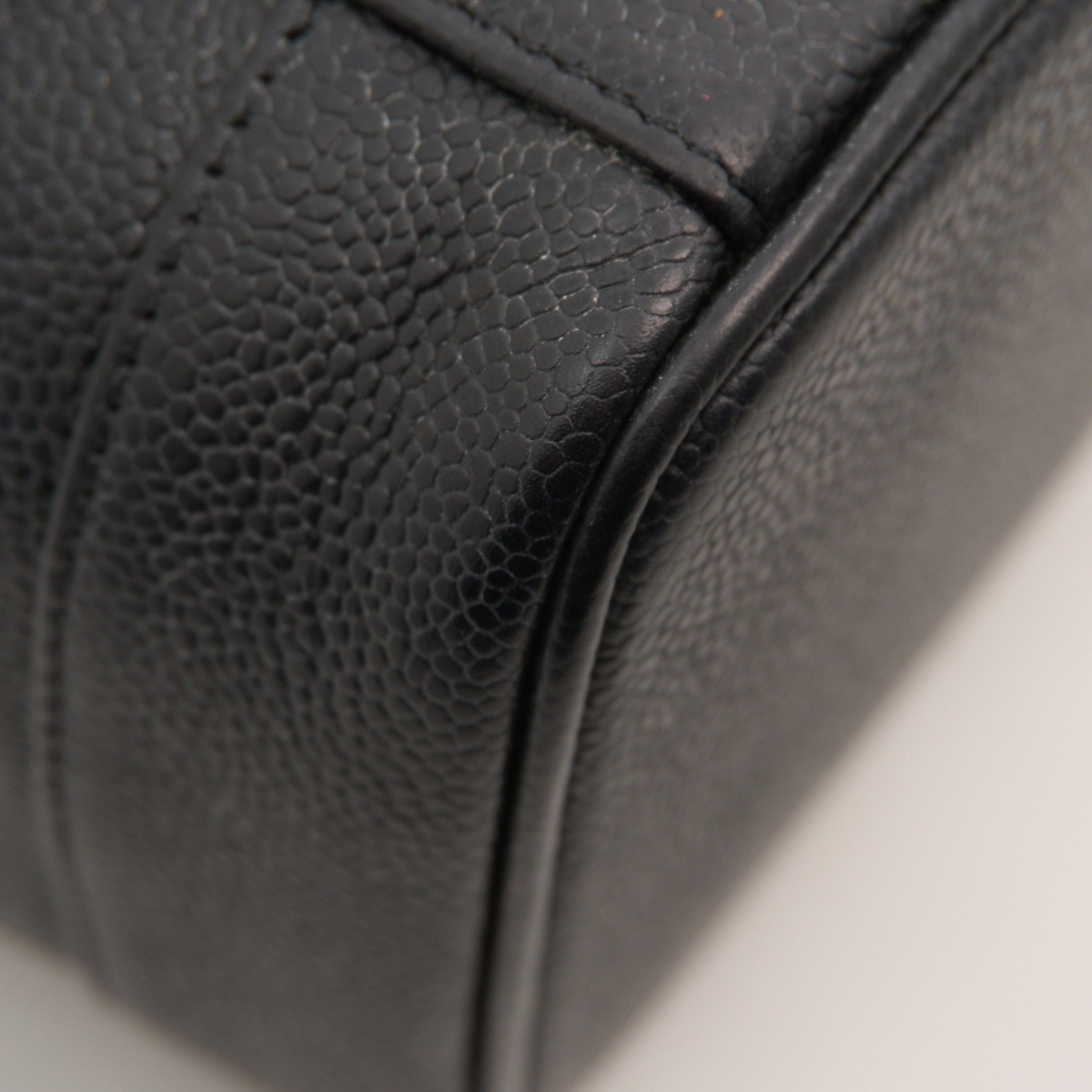 Chanel Tall Black Caviar Vanity Bag