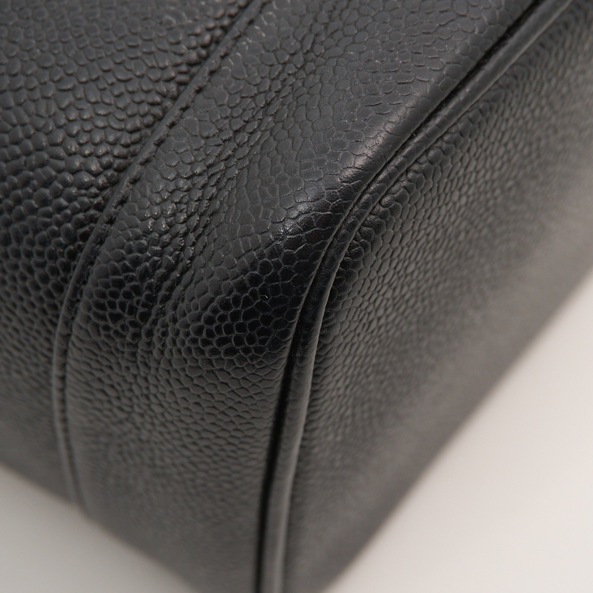 Chanel Tall Black Caviar Vanity Bag