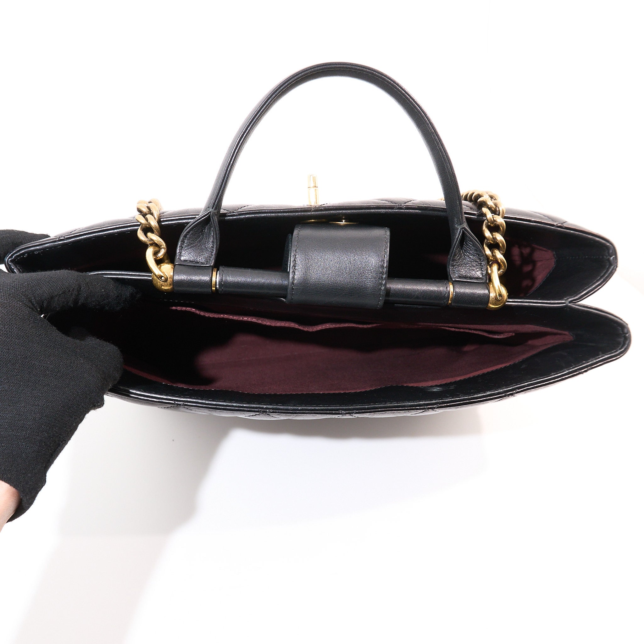 Chanel Quilted Black Tote GHW
