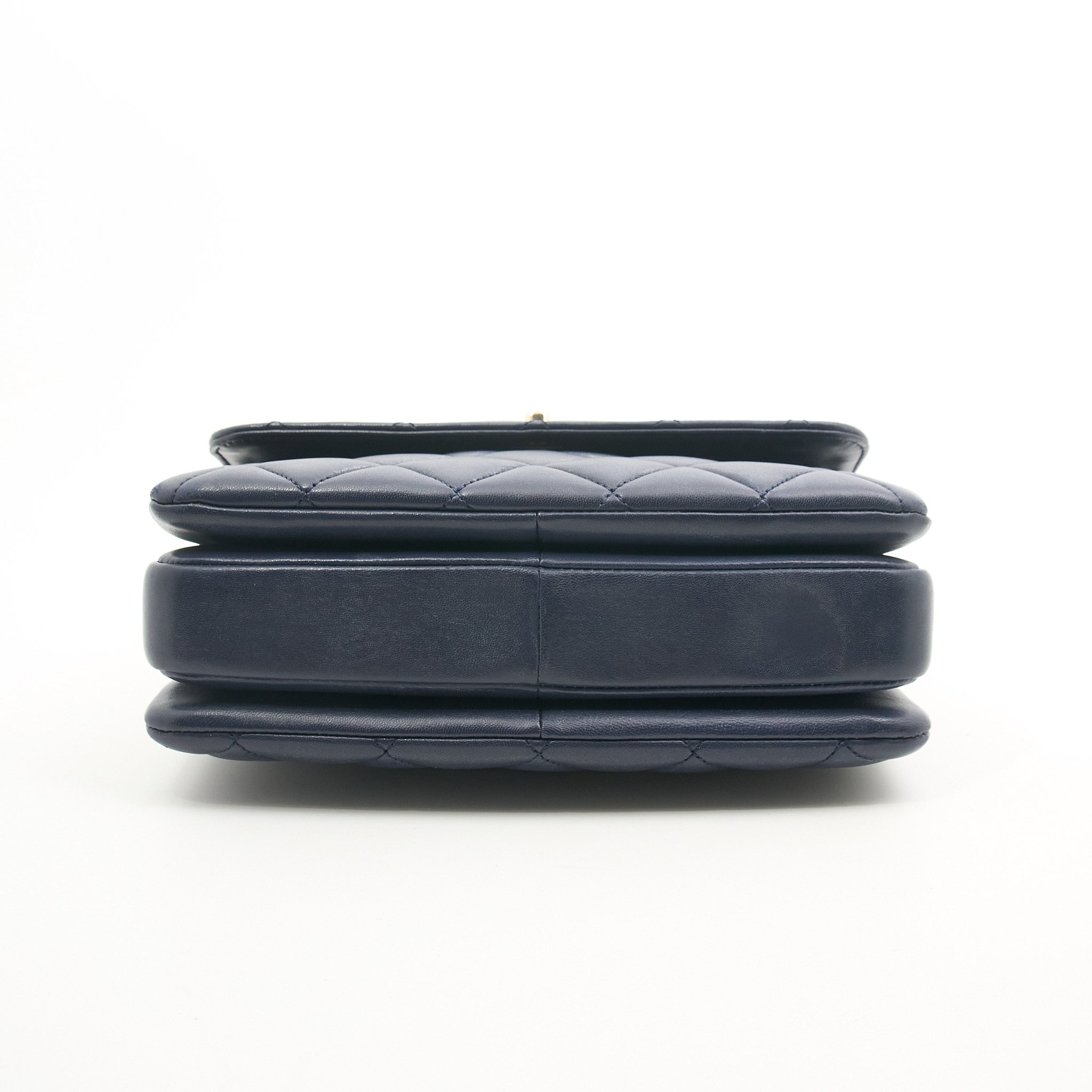 Chanel Trendy CC Navy Lambskin Top Handle LGHW