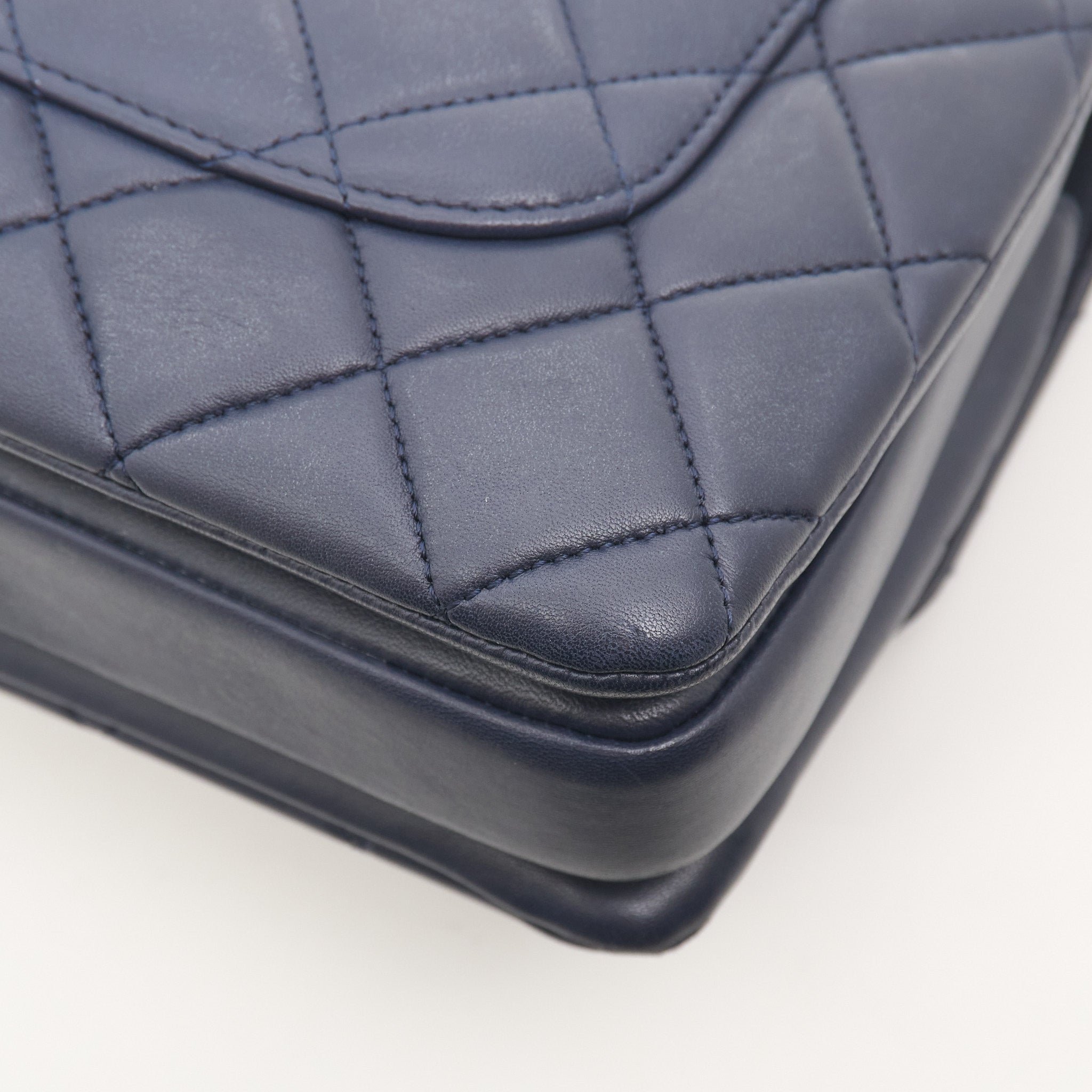 Chanel Trendy CC Navy Lambskin Top Handle LGHW